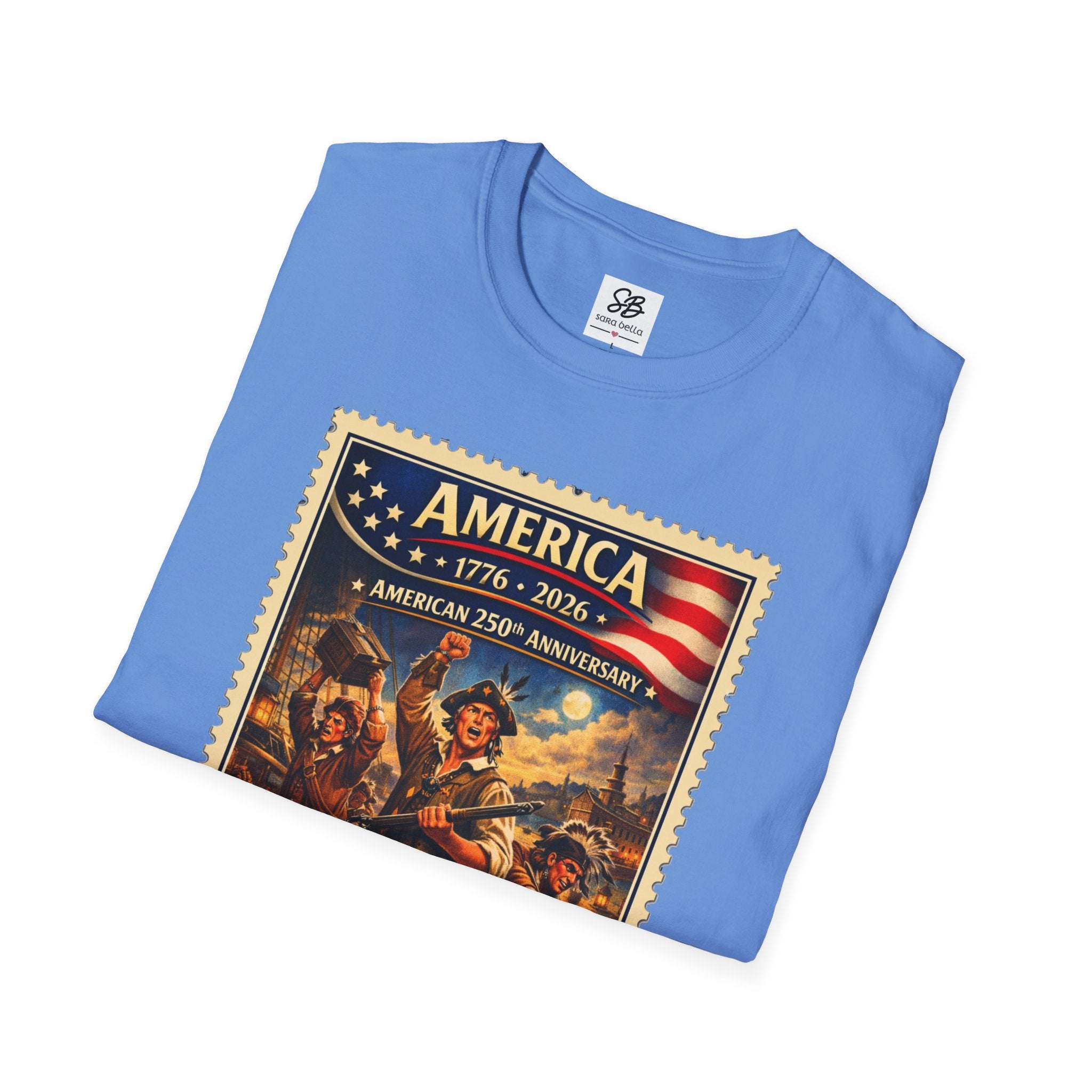 Boston Tea Party Vintage Stamp T-Shirt
