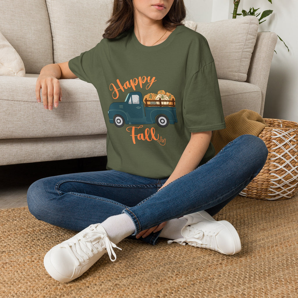 Happy Fall Vintage Truck  - T-Shirt