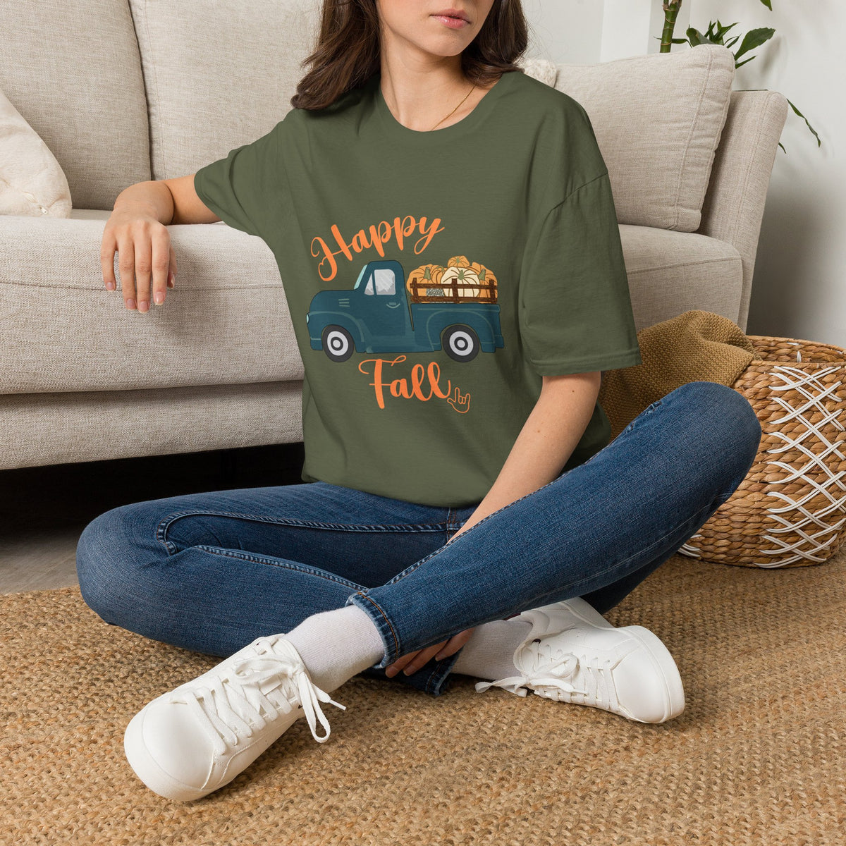 Happy Fall Vintage Truck  - T-Shirt