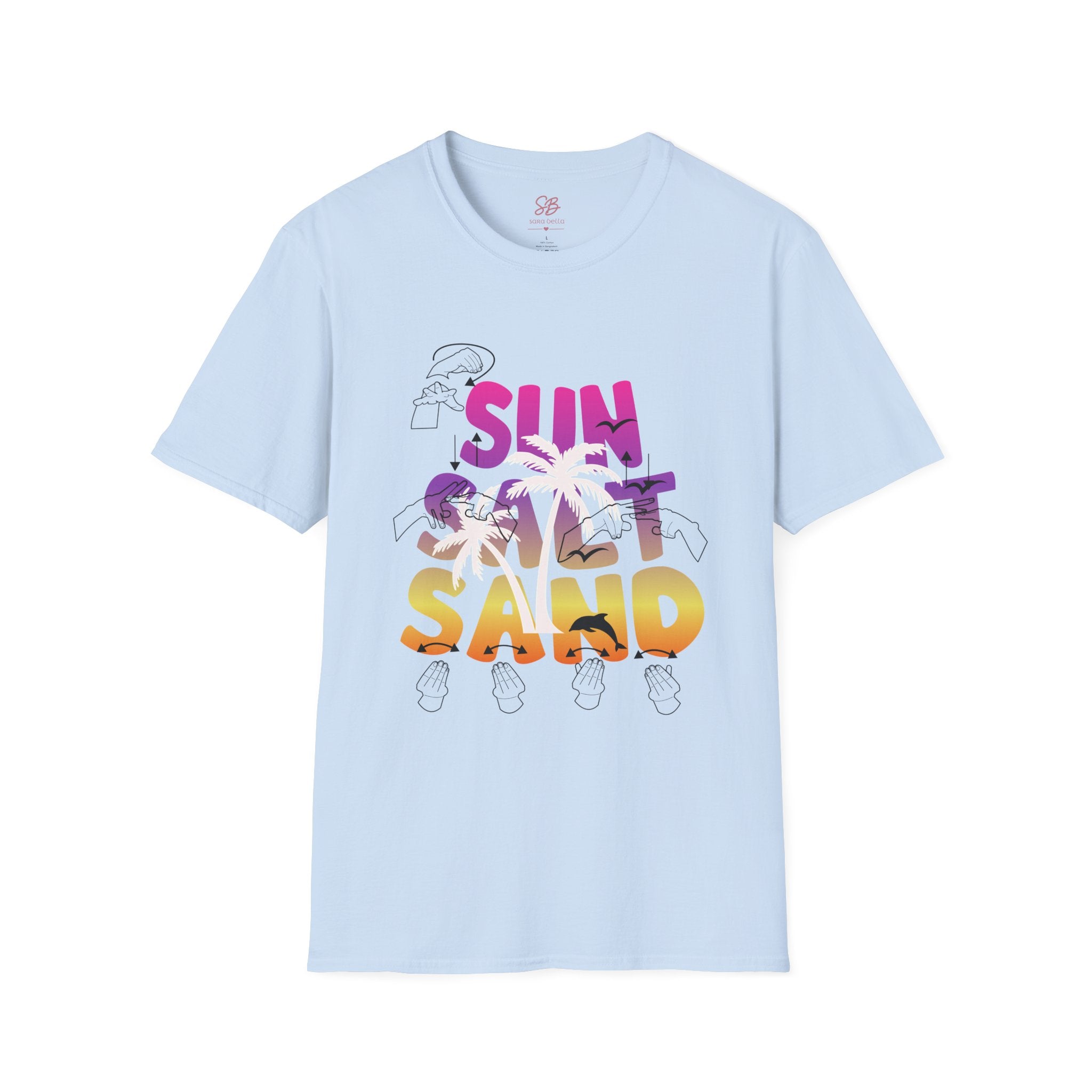 Sun, Salt & Sand in  American Sign Language - T-Shirt