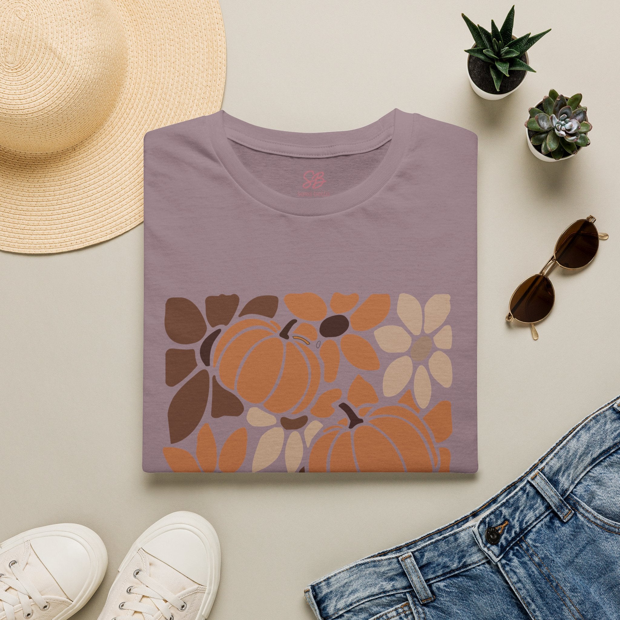Fall Leaves & Pumpkins Hobo - T-Shirt