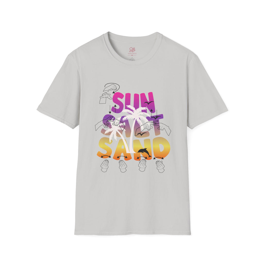 Sun, Salt & Sand in  American Sign Language - T-Shirt