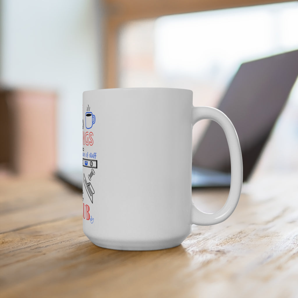 Fixer of Things Dad Club 15oz Coffee Mug  - BBQ Grill Master Gift