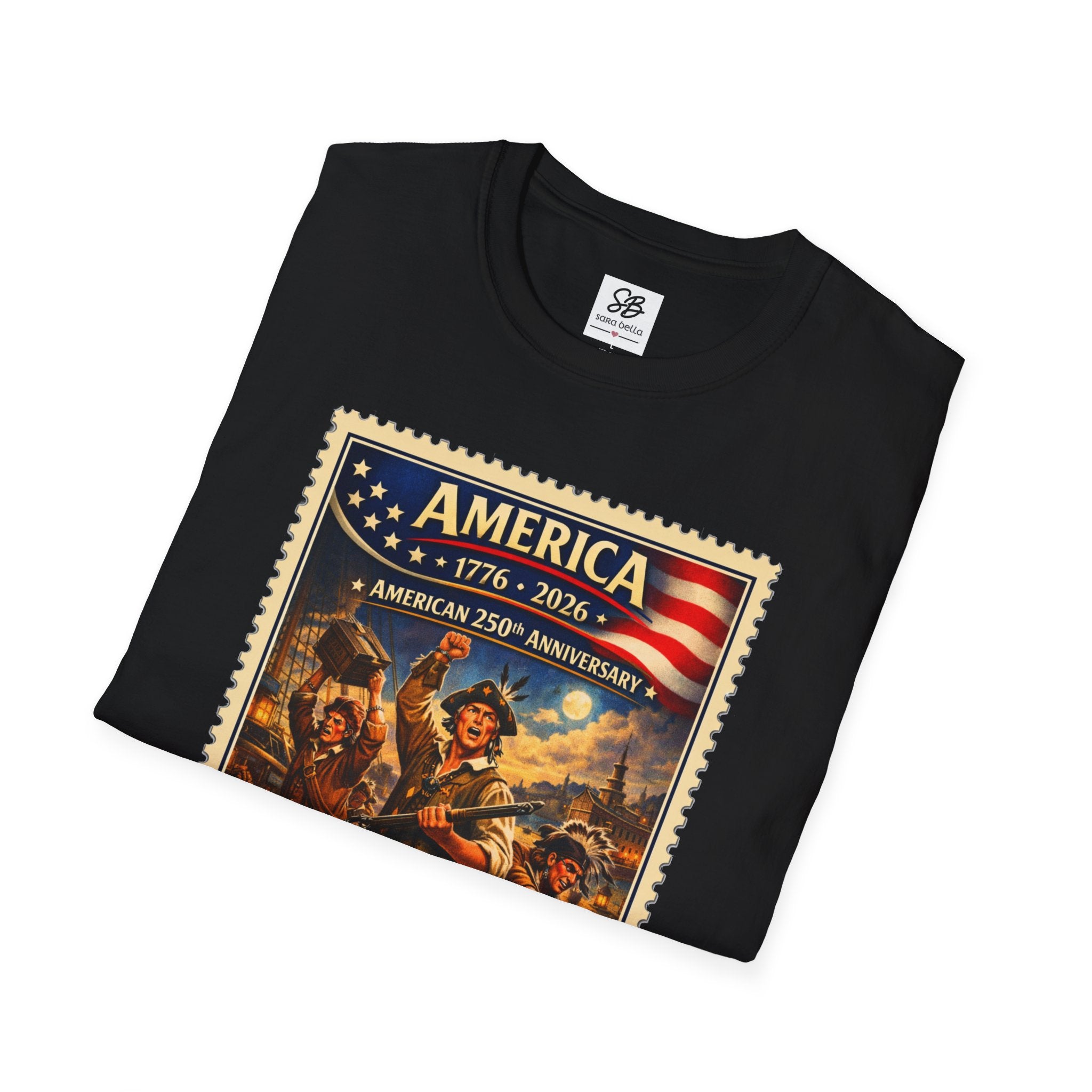 Boston Tea Party Vintage Stamp T-Shirt