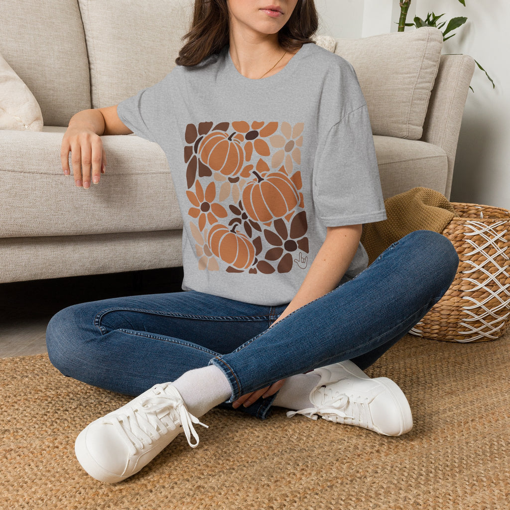 Fall Leaves & Pumpkins Hobo - T-Shirt