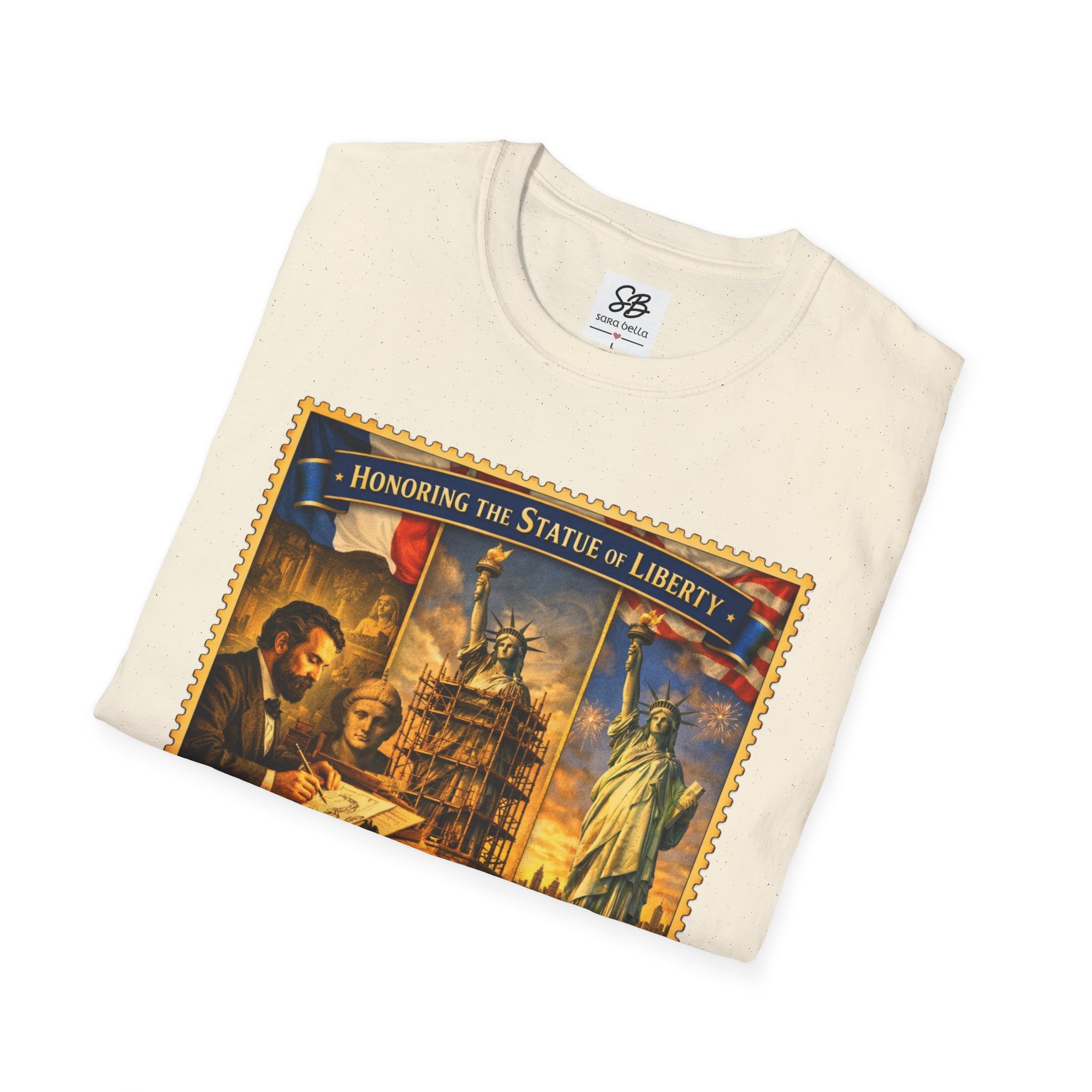 Statue of Liberty Tribute Vintage Stamp T-Shirt