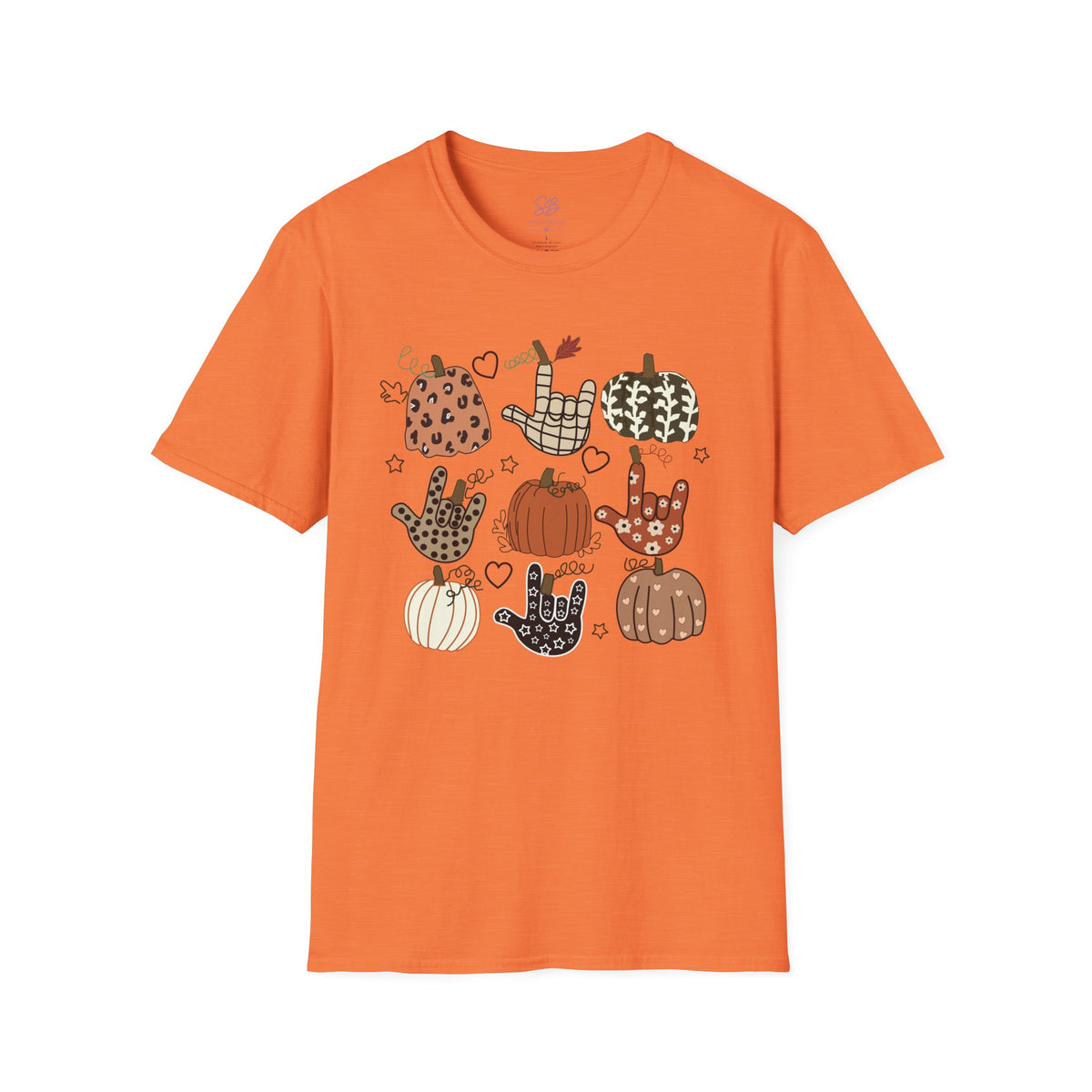 ASL Pumpkins Tic-Tac-Toe - T-Shirt