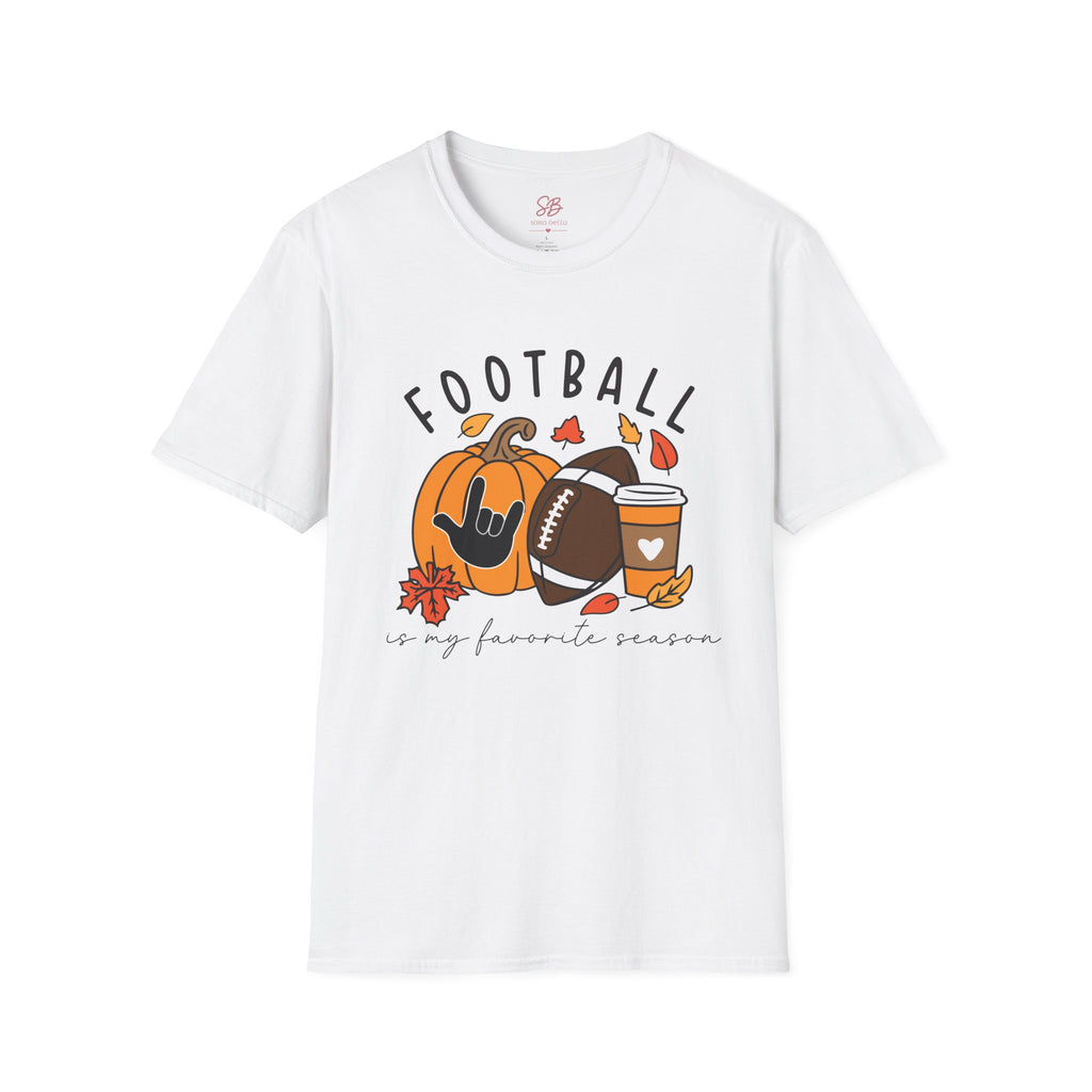 Football Is My Favorite Season  with I love you American Sign Language, ASL- T-Shirt