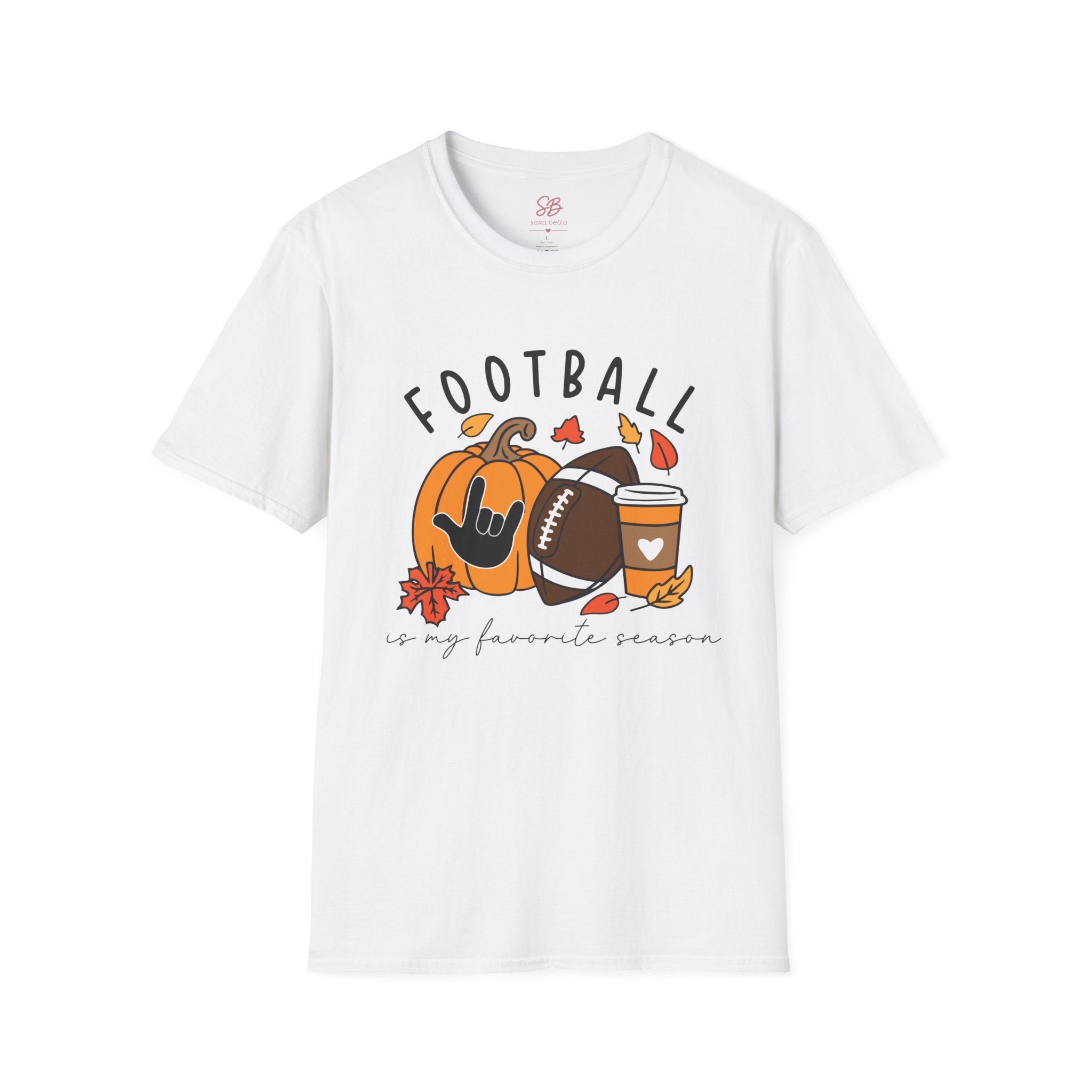 Football Is My Favorite Season  with I love you American Sign Language, ASL- T-Shirt