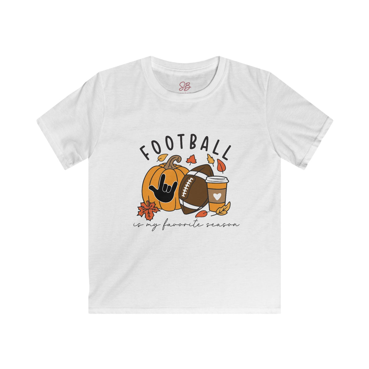 Football is My Favorite Season with I love you American Sign Language, ASL - Kid T-Shirt