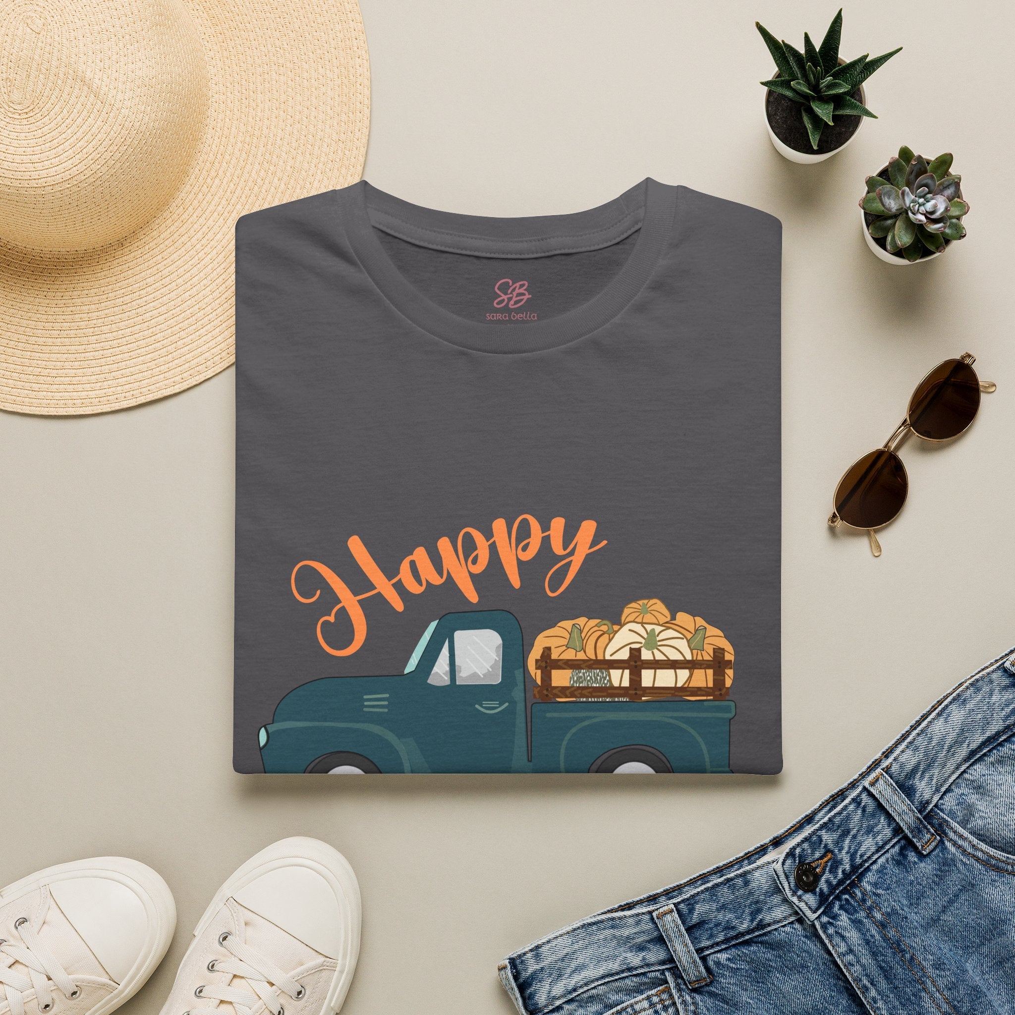 Happy Fall Vintage Truck  - T-Shirt