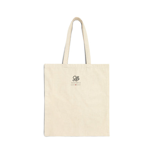 Aunt Heart Floral with purple design - Cotton Canvas Tote Bag