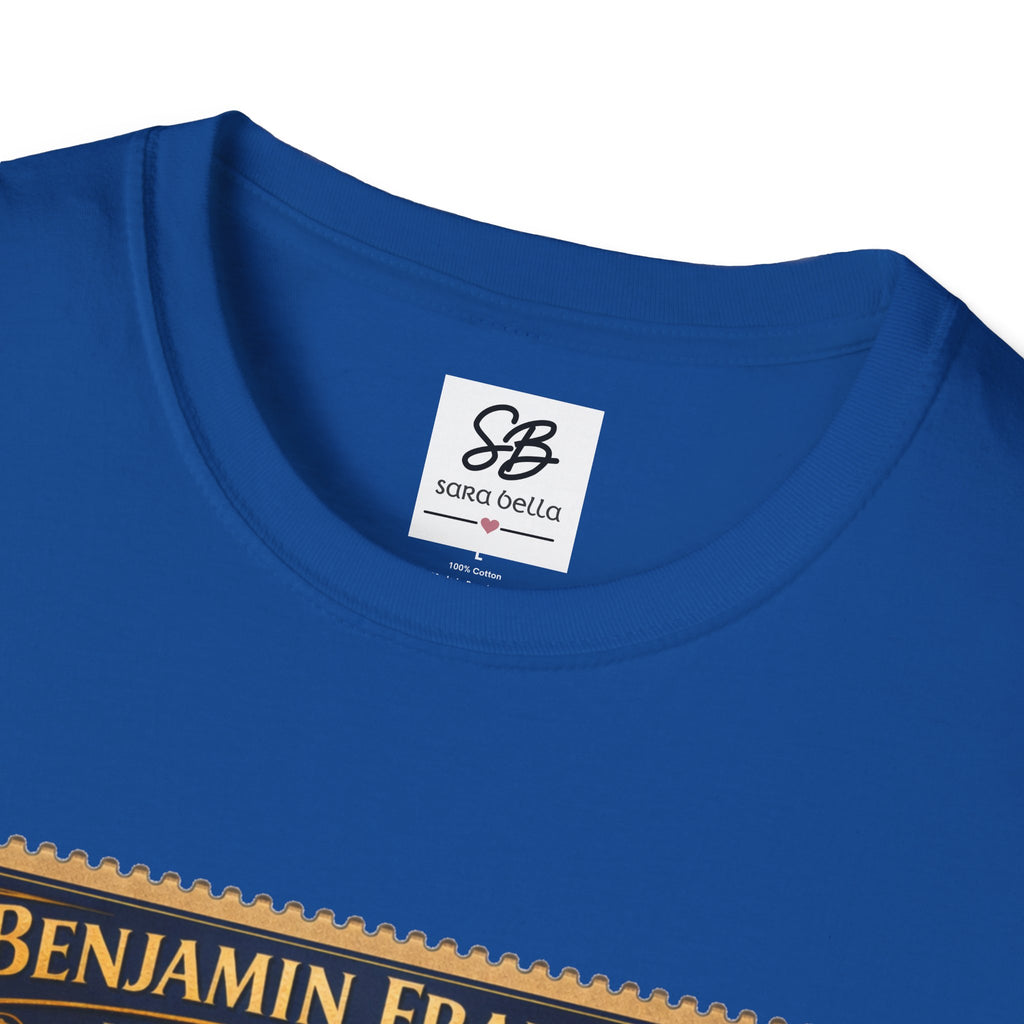 Benjamin Franklin "Founding Father Tribute' Vintage Stamp T Shirt