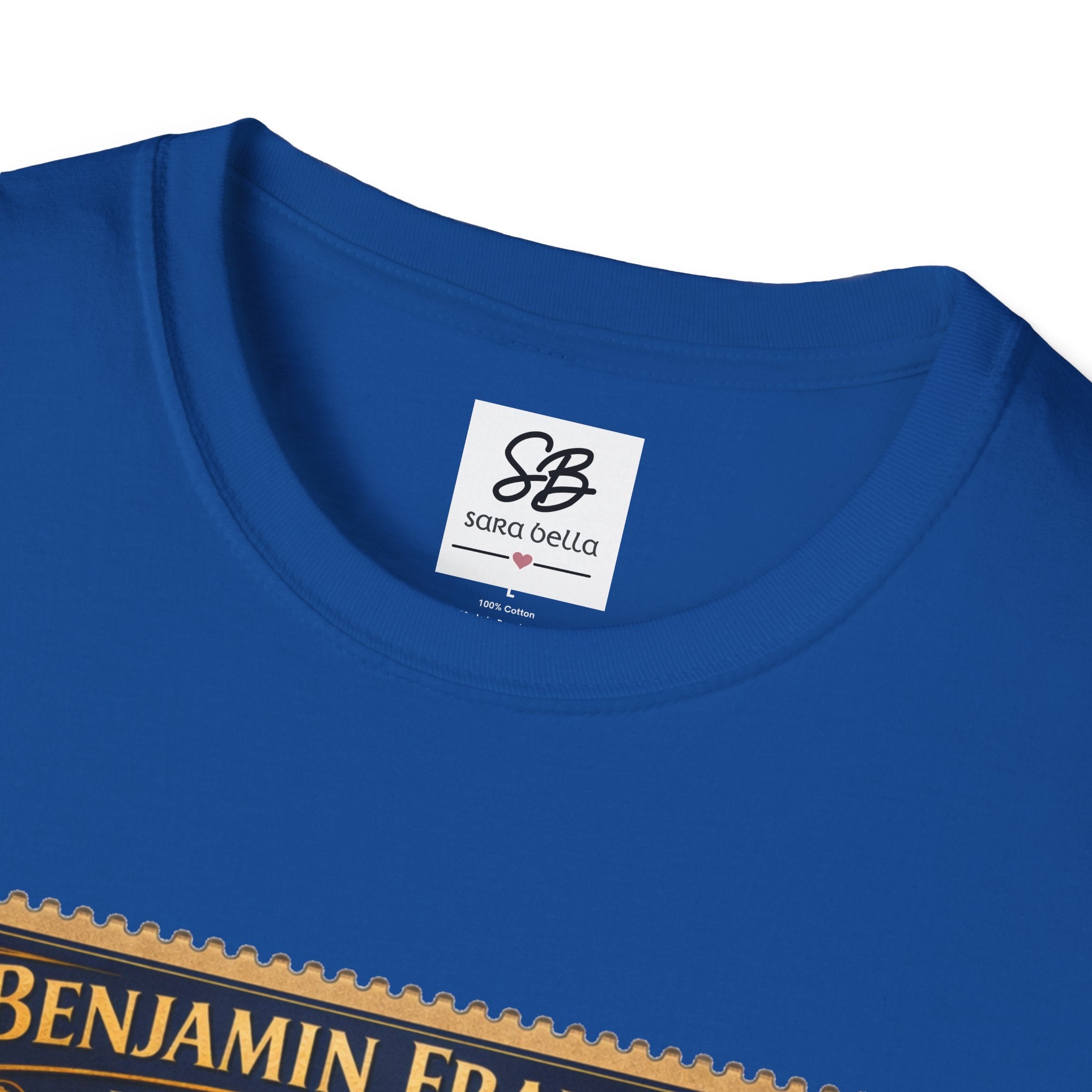 Benjamin Franklin "Founding Father Tribute' Vintage Stamp T Shirt