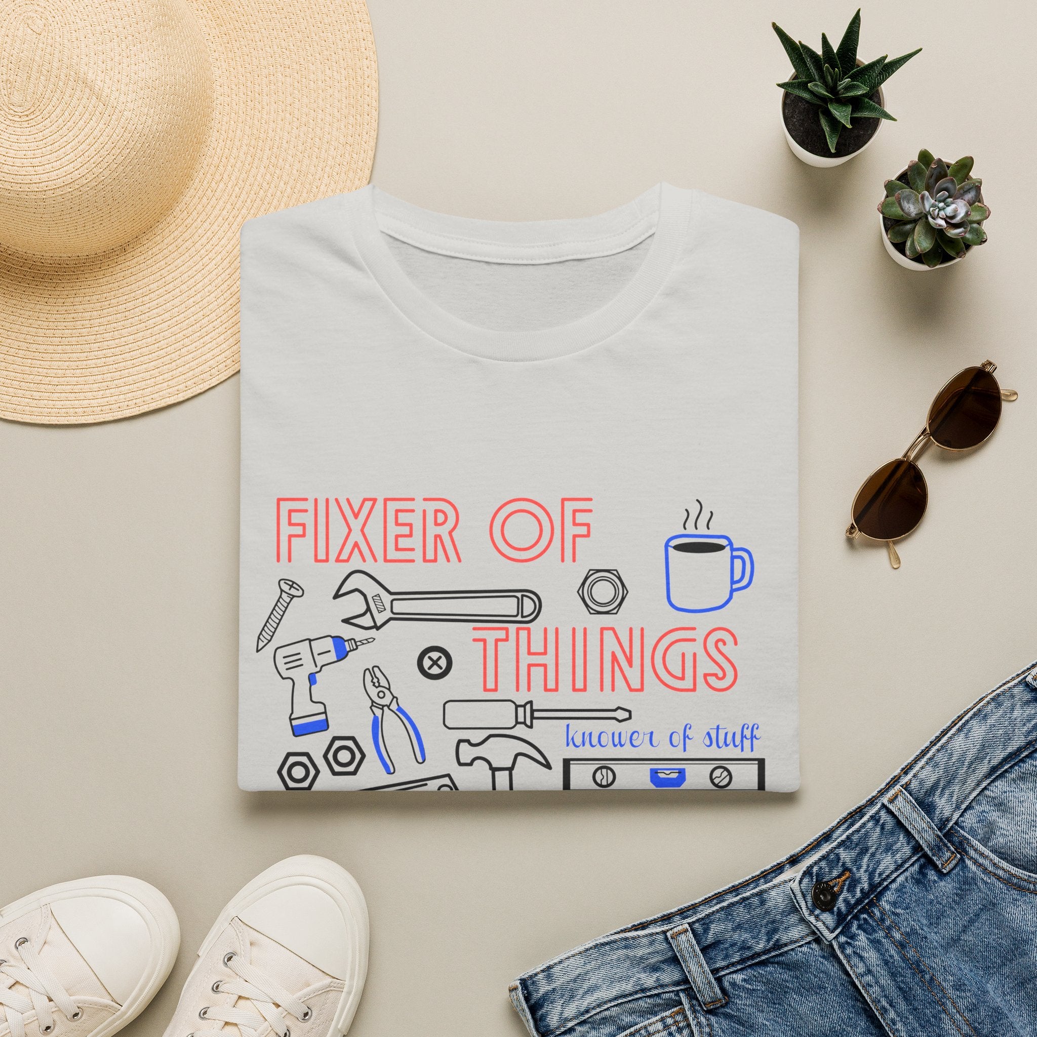 Fixer of Things Knower of Stuff Dad Shirt —  Handy Dad Tool Gift