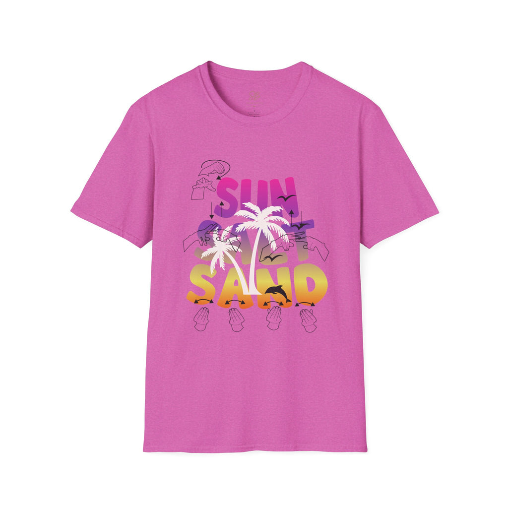 Sun, Salt & Sand in  American Sign Language - T-Shirt
