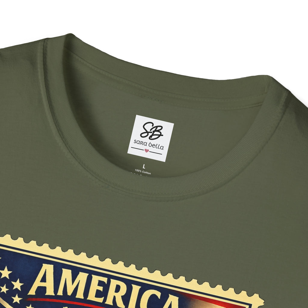Patriotic Minute Man Vintage Stamp T-Shirt