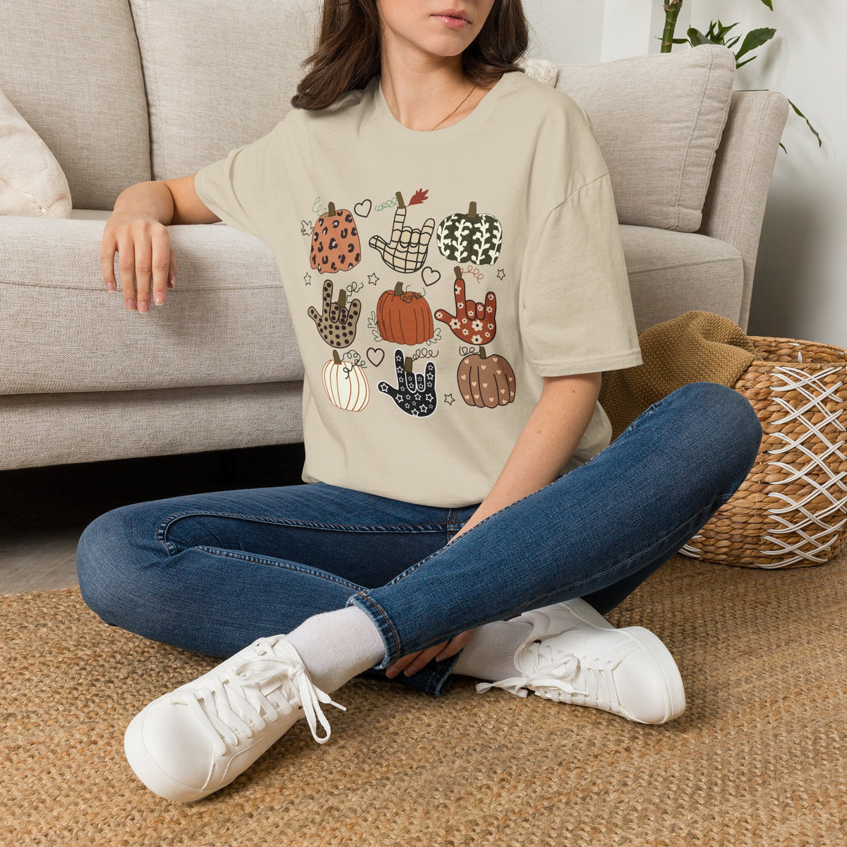 ASL Pumpkins Tic-Tac-Toe - T-Shirt