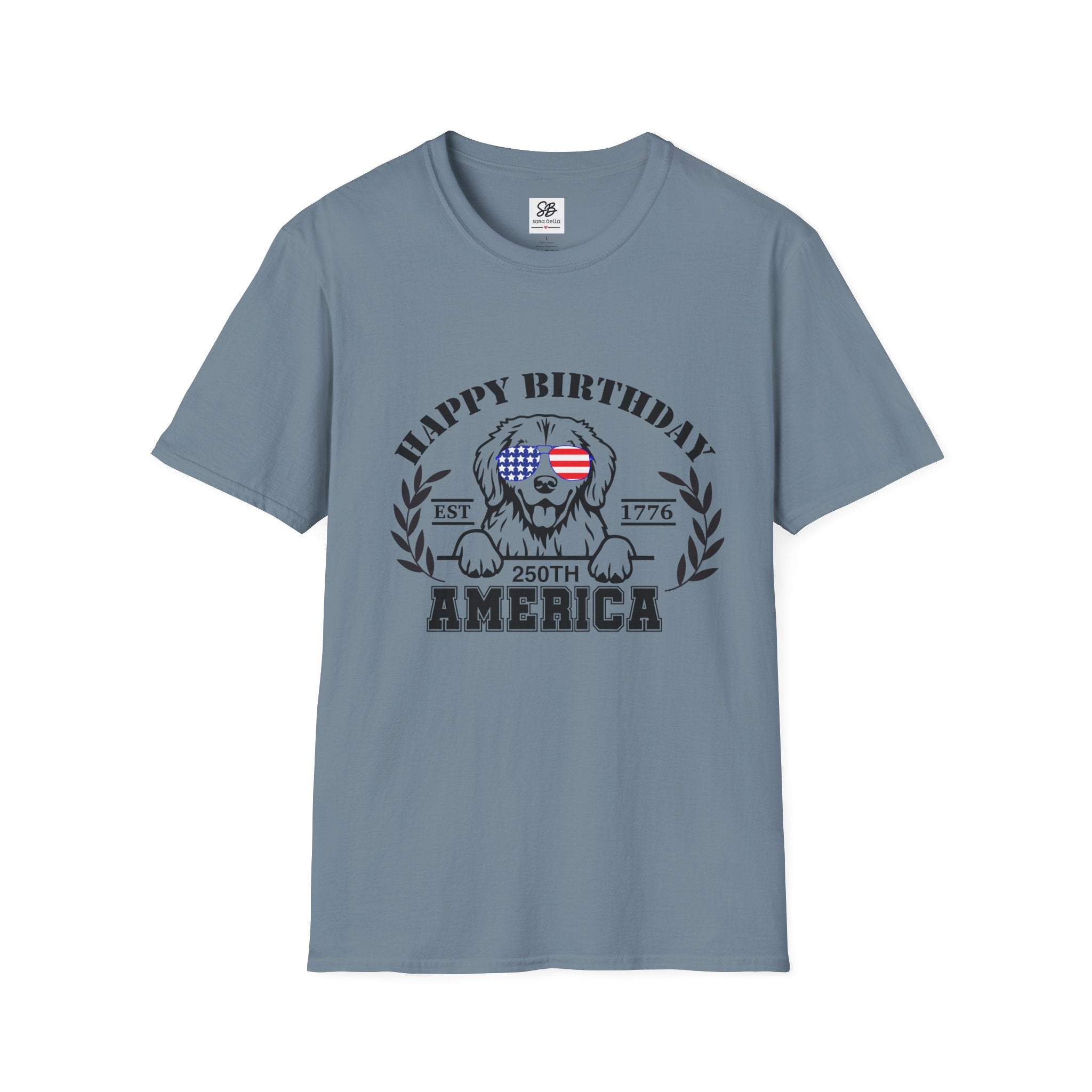 Happy Birthday 250th America with a dog T-Shirt