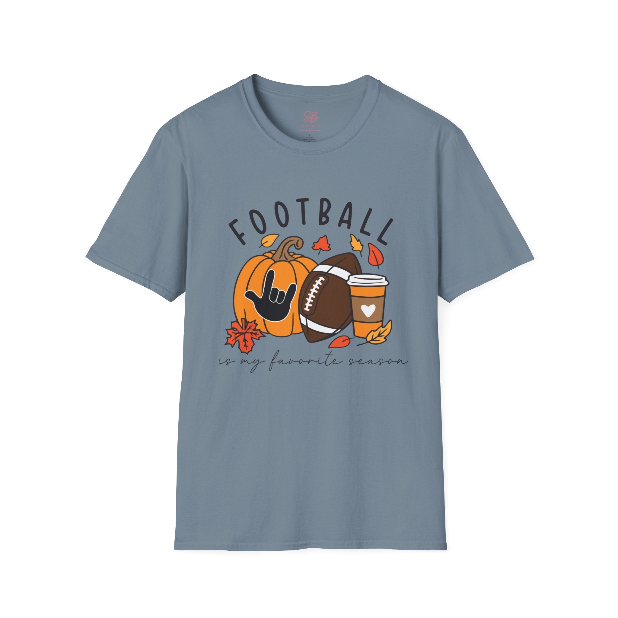 Football Is My Favorite Season  with I love you American Sign Language, ASL- T-Shirt