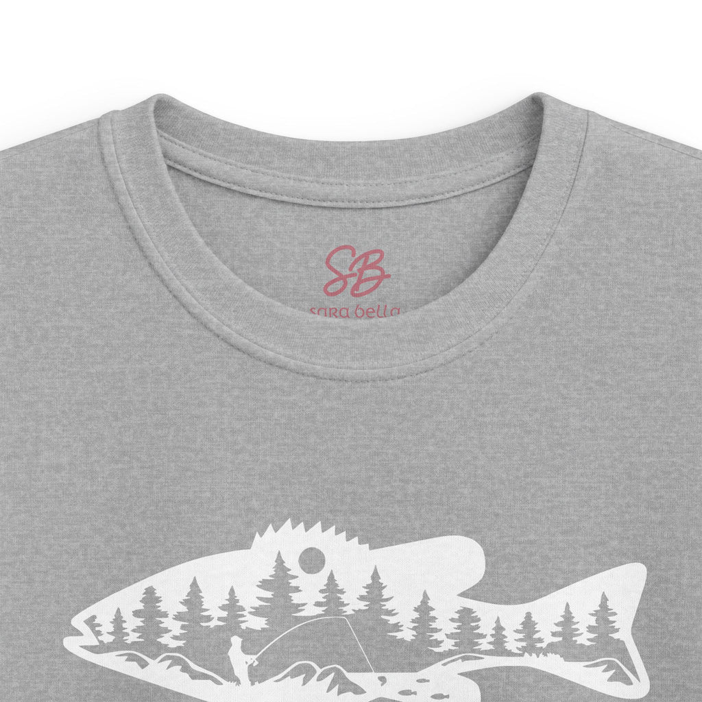 Bass Fisherman Landscape Fishing - Kid T-Shirt