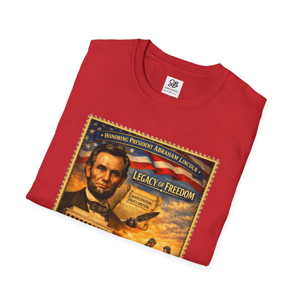 Abraham Lincoln 'Legacy of Freedom'  Vintage Stamp T‑Shirt