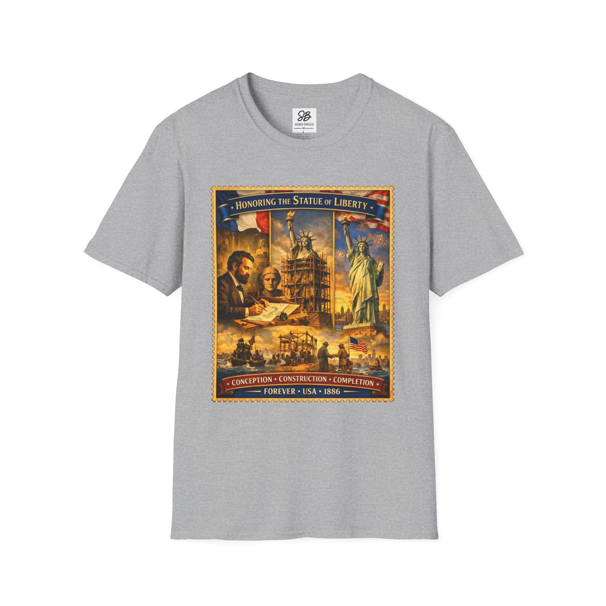 Statue of Liberty Tribute Vintage Stamp T-Shirt