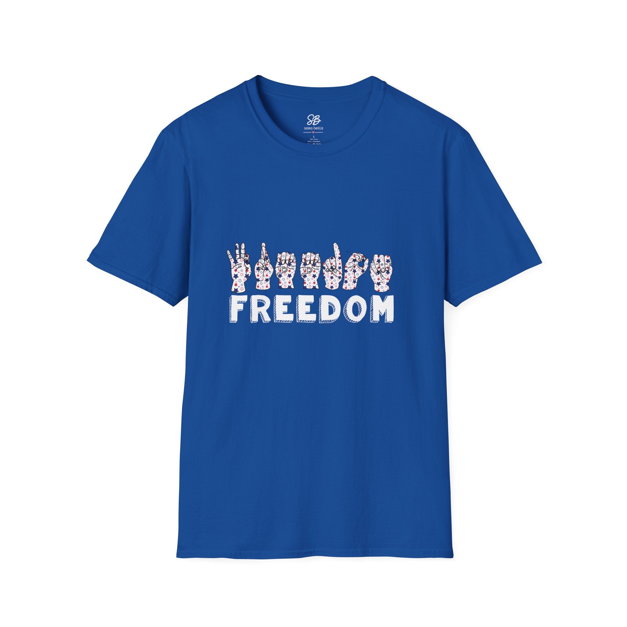 "Freedom" finger-spelled American Sign Language Graphic T-Shirt
