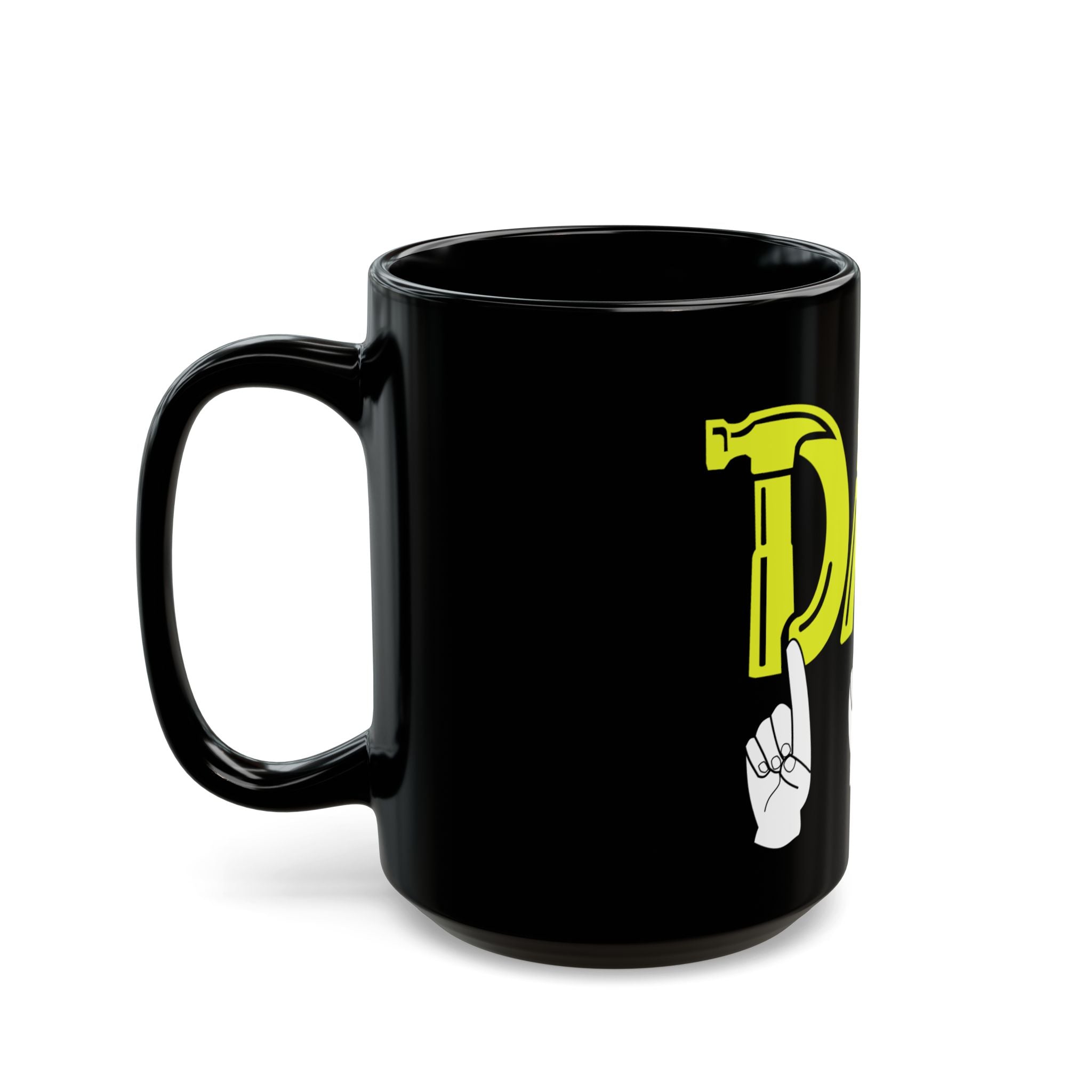 Dad Tools - Letterings American Sign Language Black Coffee Mug