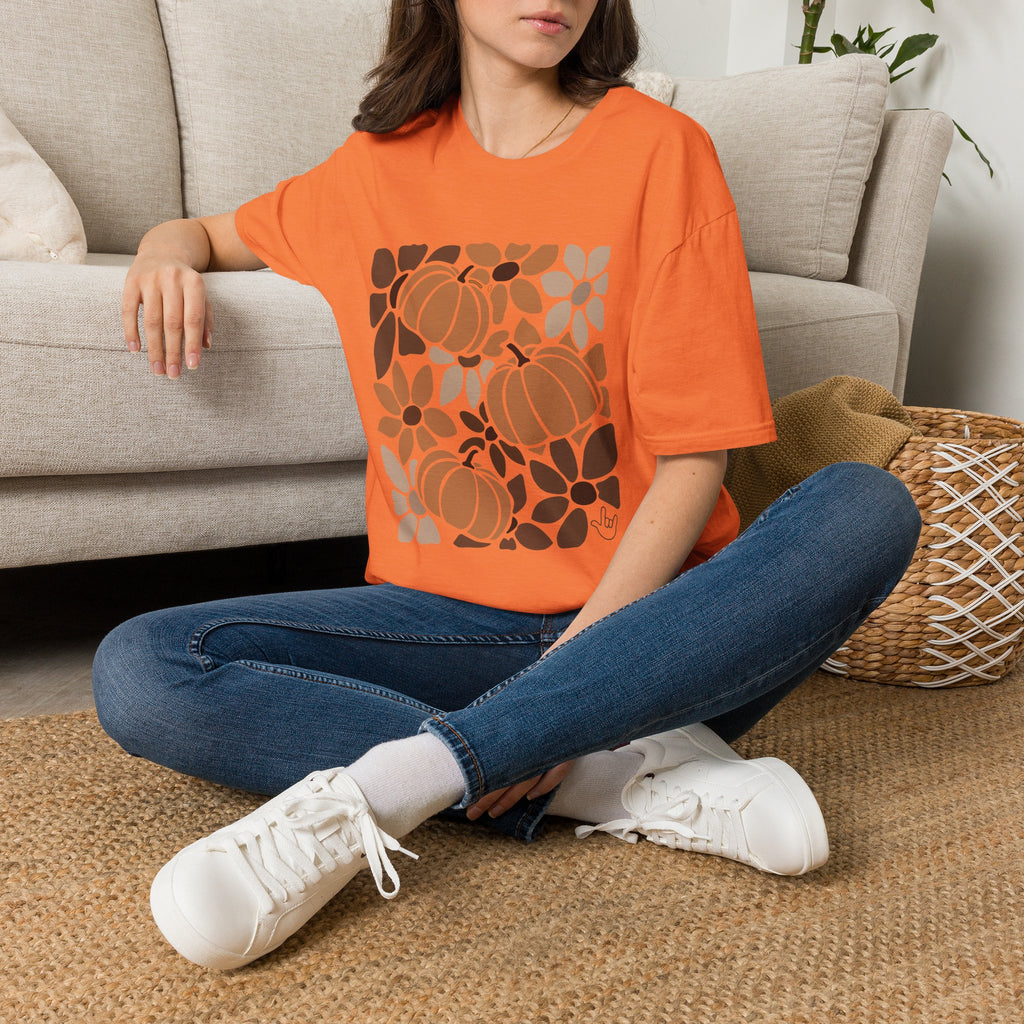 Fall Leaves & Pumpkins Hobo - T-Shirt