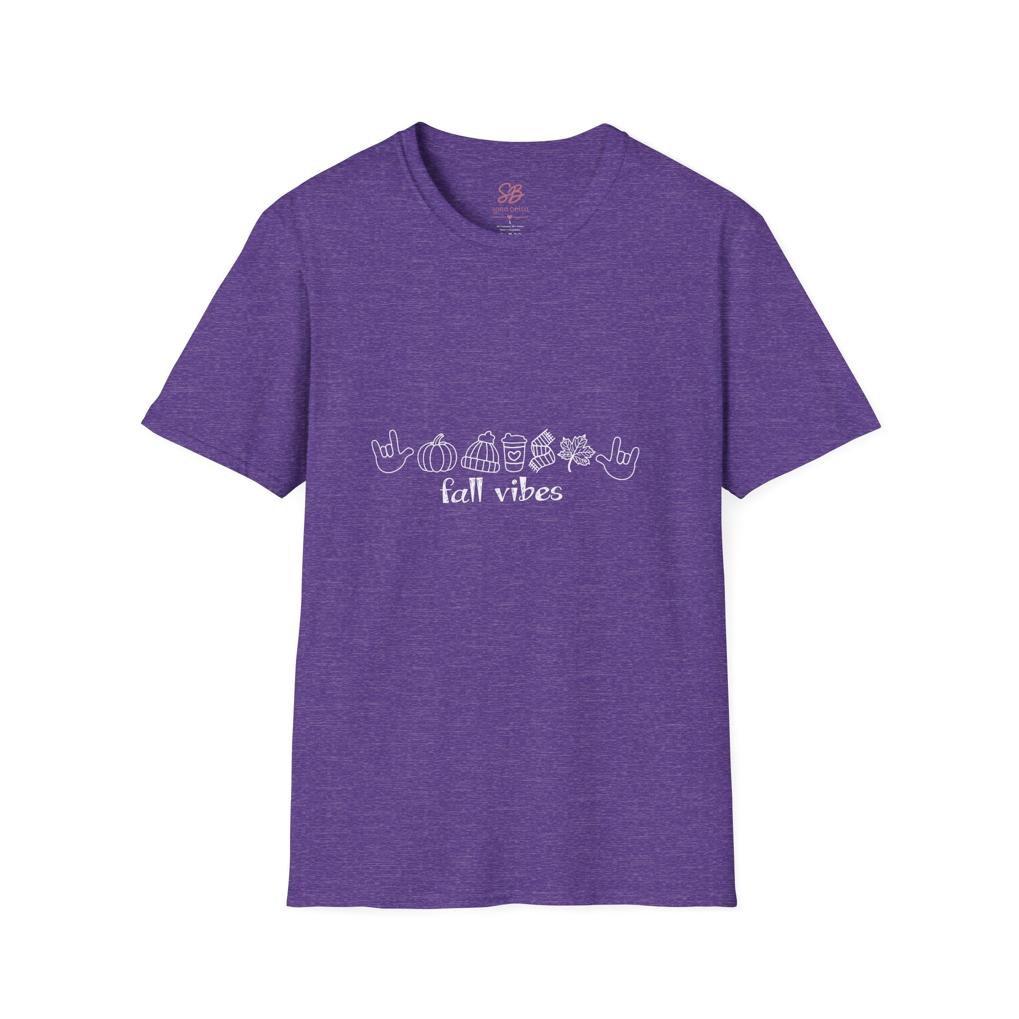 Fall Vibes with I Love you American Sign Language, ASL  - T-Shirt