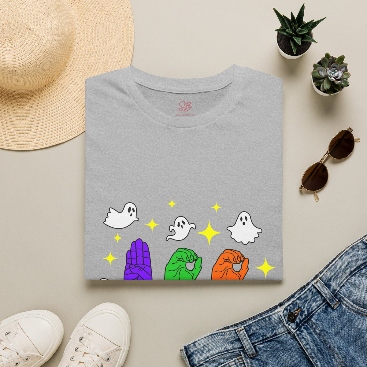 Ghosts "BOO" in ASL - T-Shirt