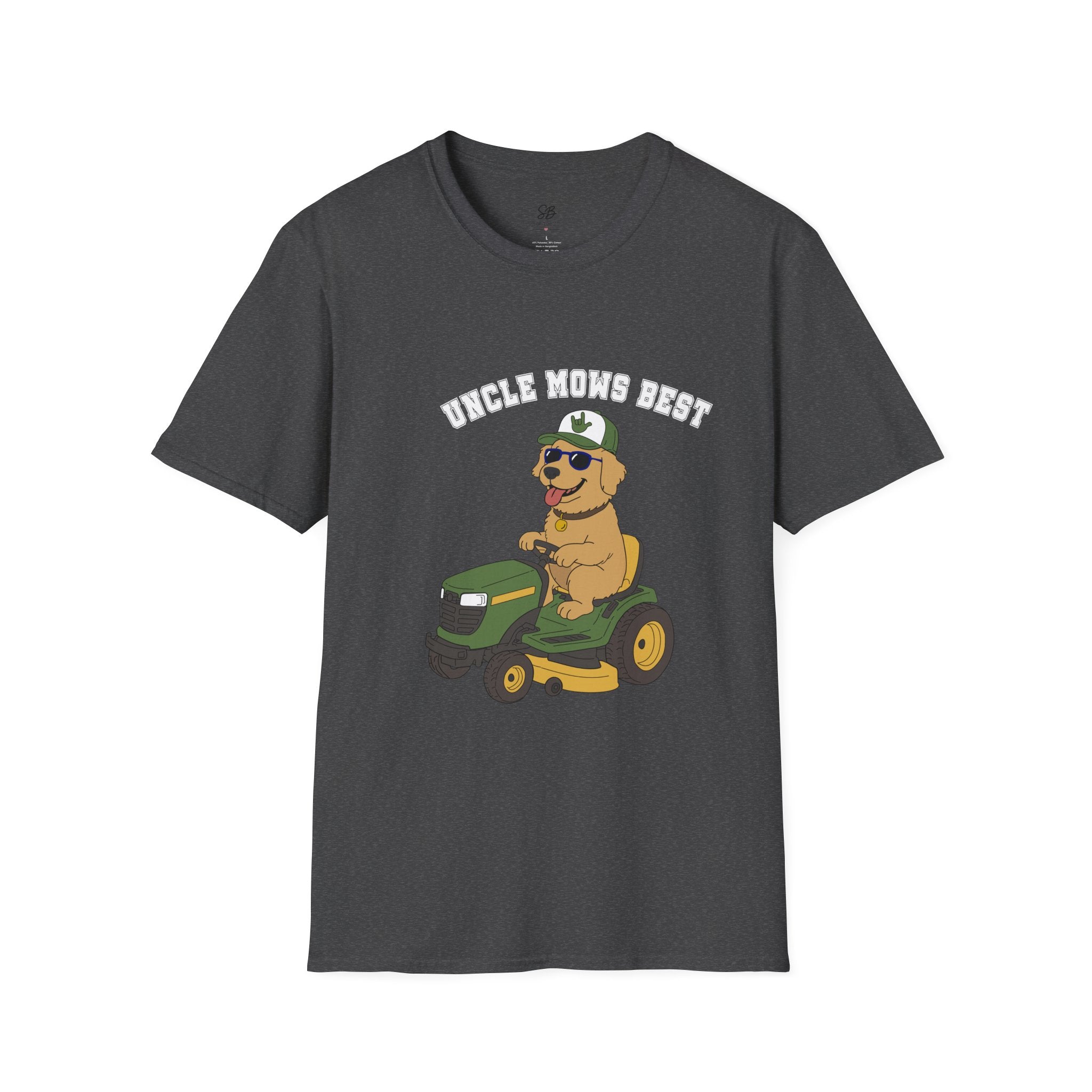 Uncle Mows Best T-Shirt with Golden Retriever