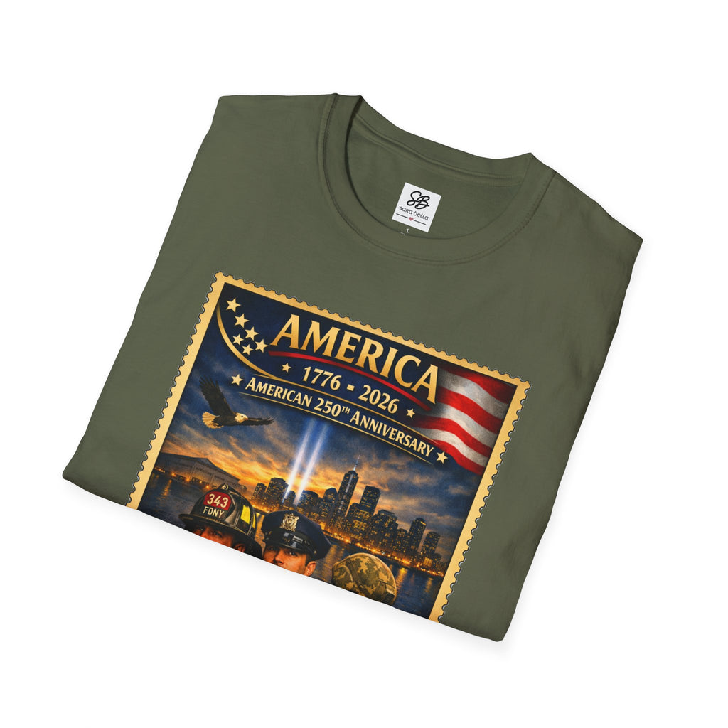 9/11 Remembrance"We Will Never Forget" Vintage Stamp T-Shirt