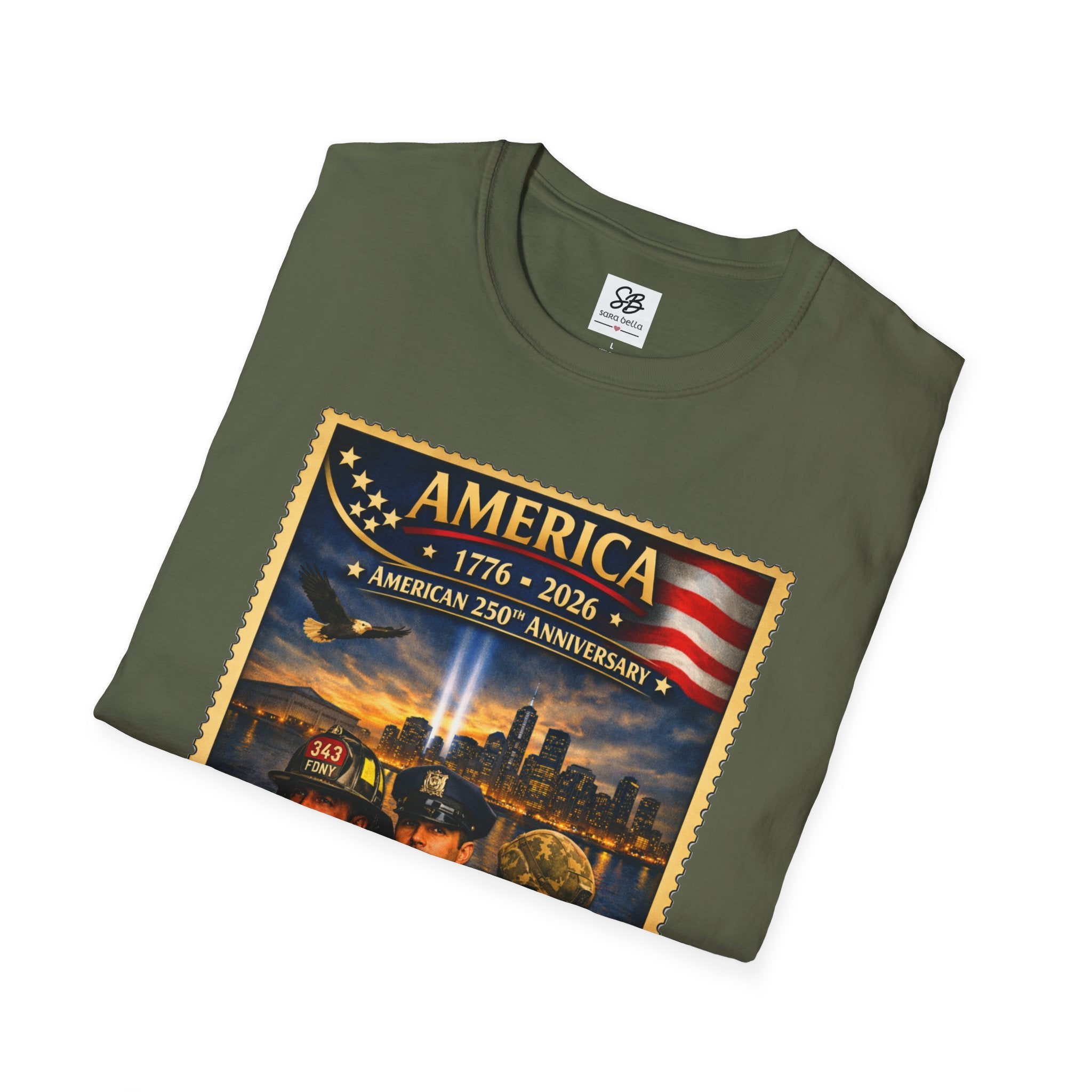 9/11 Remembrance"We Will Never Forget" Vintage Stamp T-Shirt