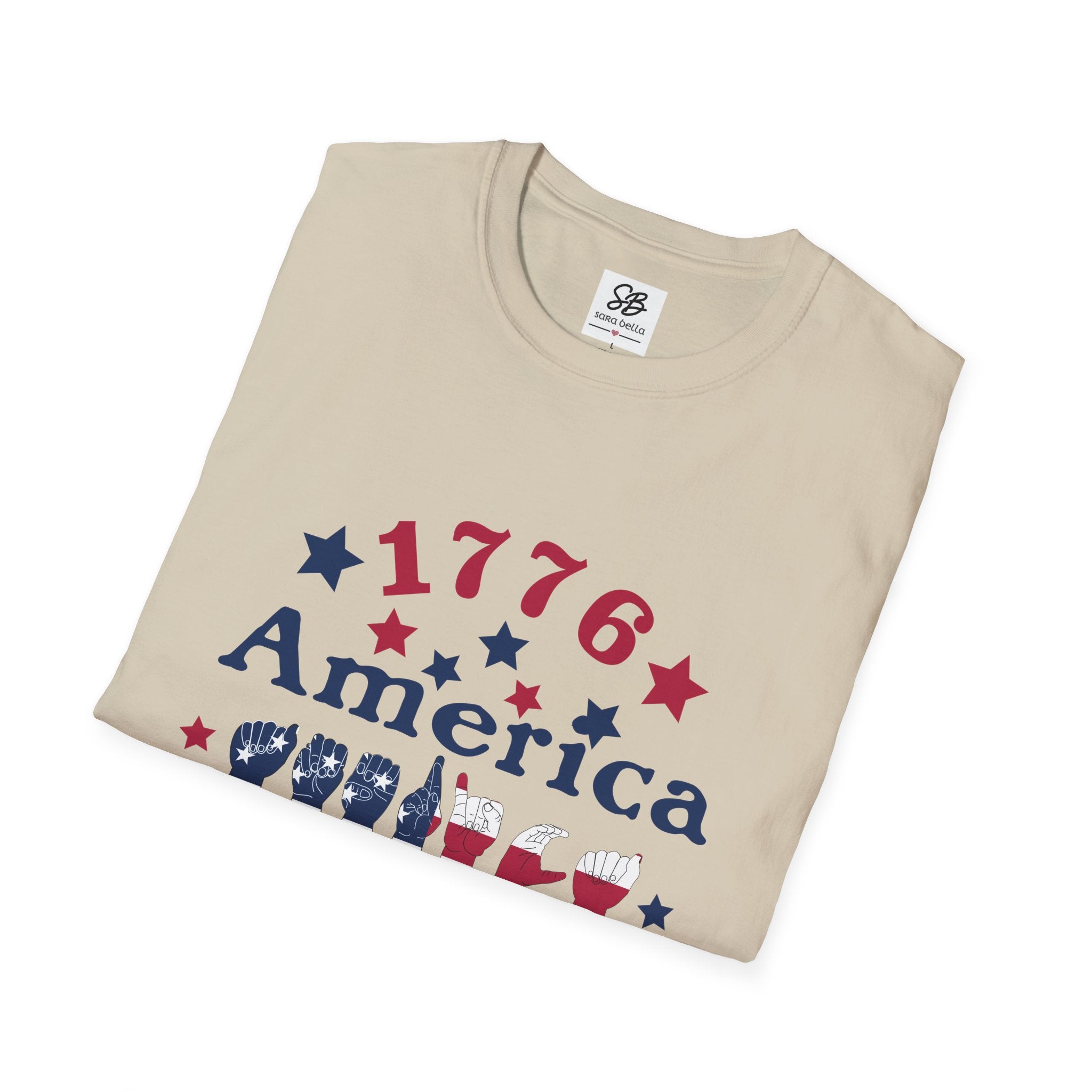 America in fingers-spelled ASL (America Sign Language) Shirt