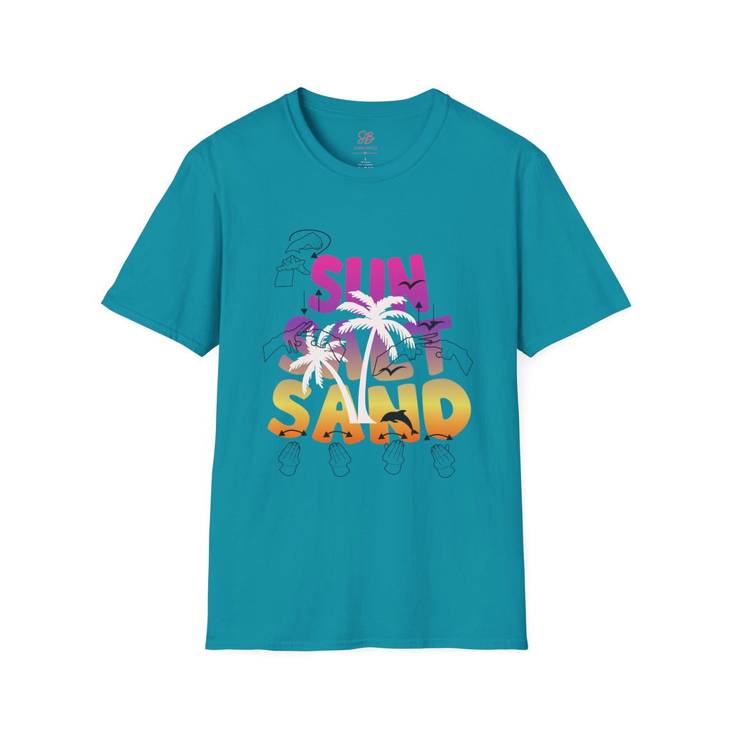 Sun, Salt & Sand in  American Sign Language - T-Shirt