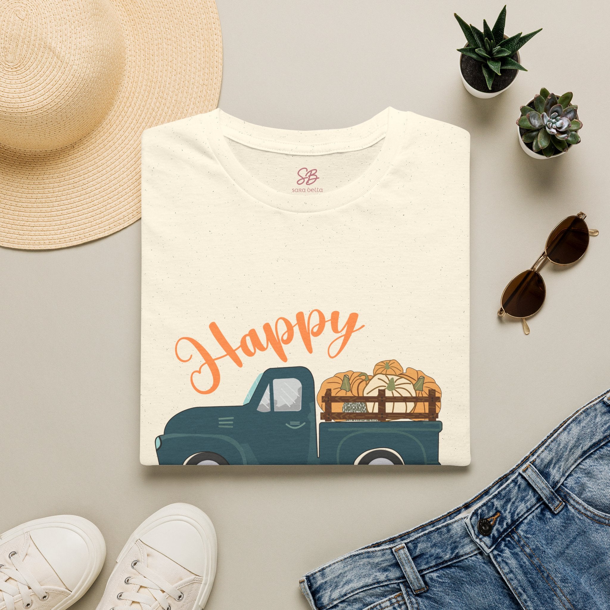 Happy Fall Vintage Truck  - T-Shirt
