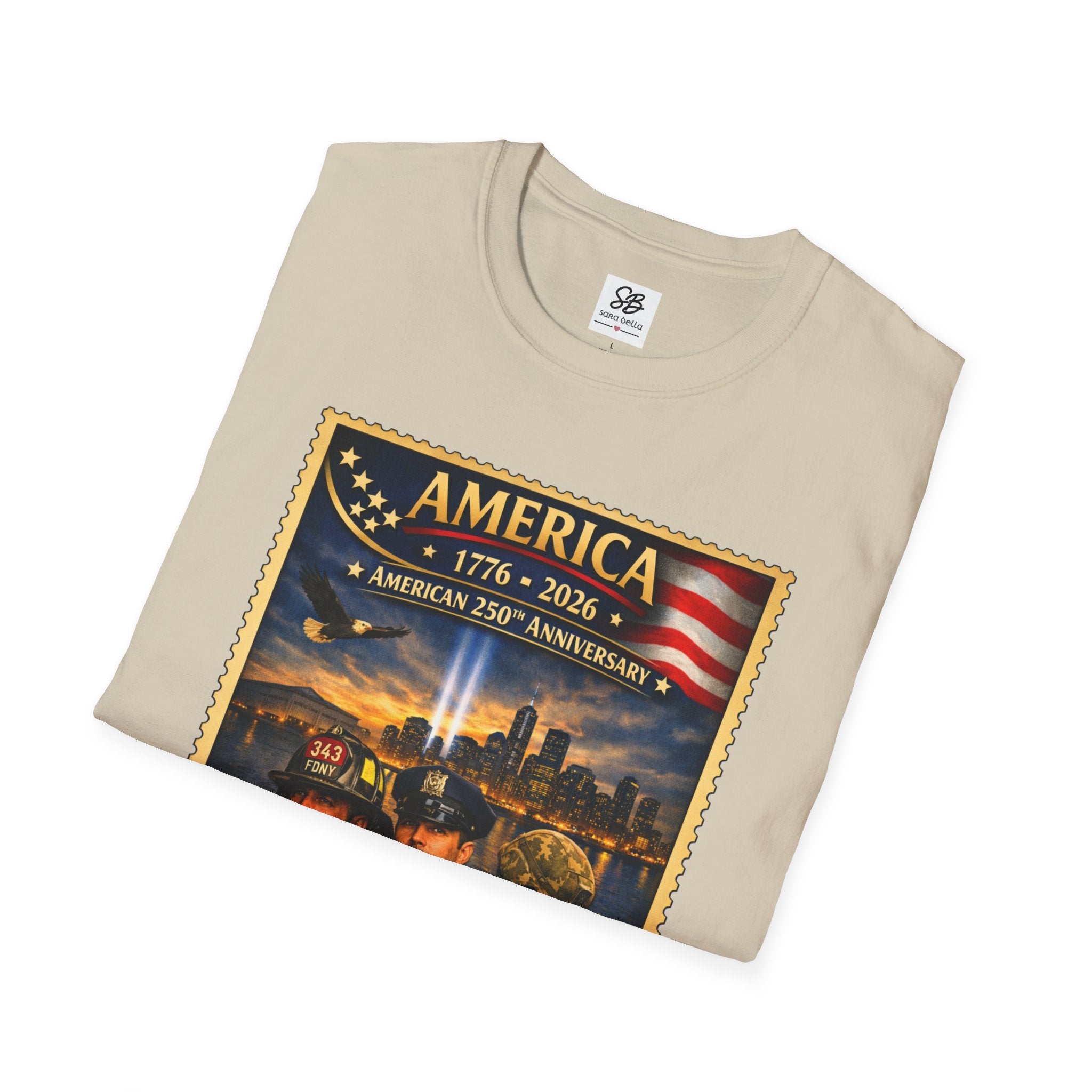 9/11 Remembrance"We Will Never Forget" Vintage Stamp T-Shirt