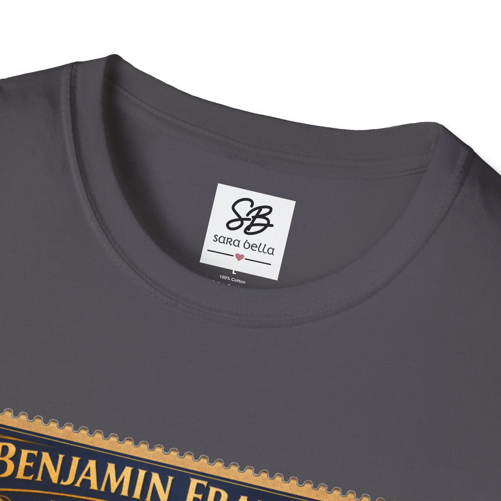 Benjamin Franklin "Founding Father Tribute' Vintage Stamp T Shirt