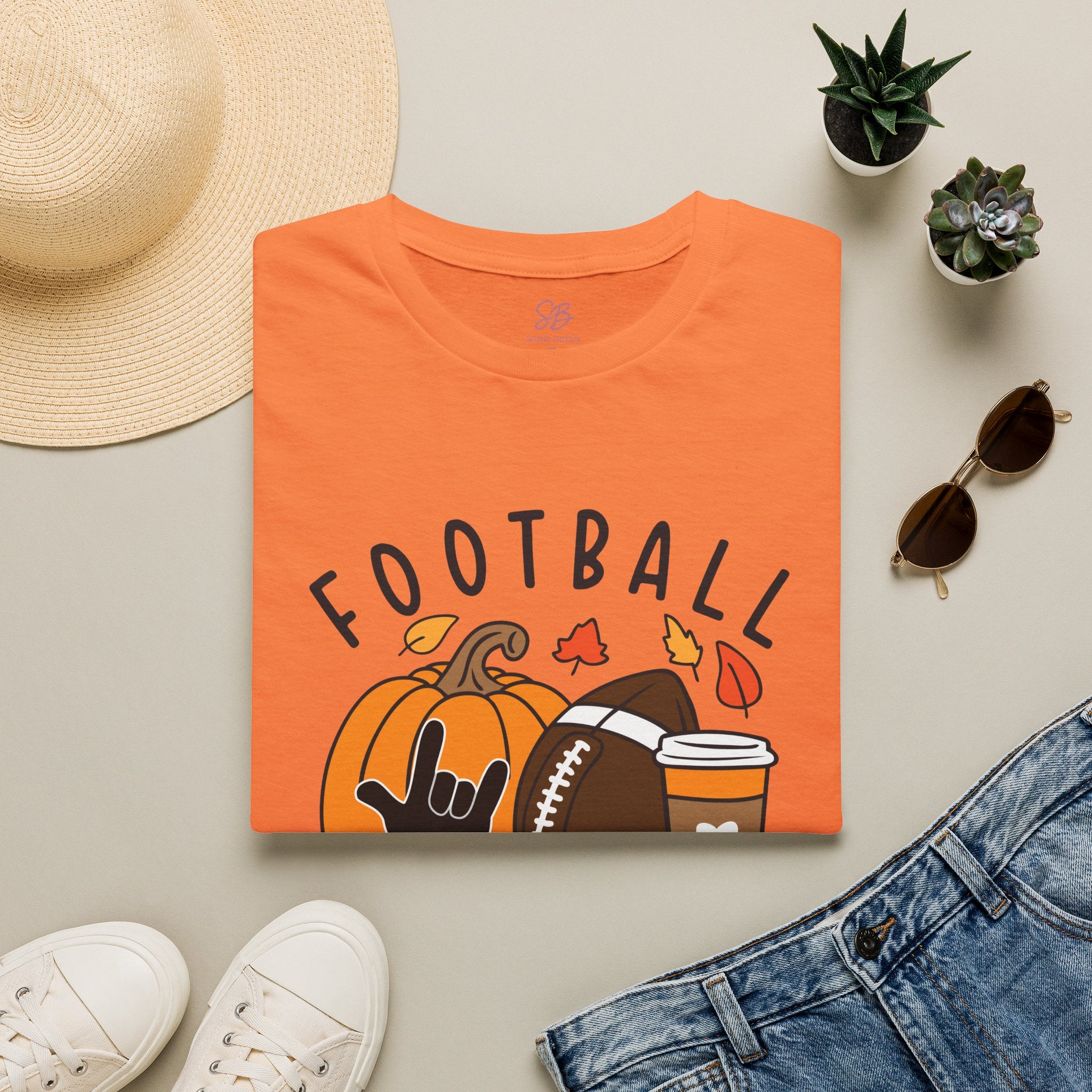 Football Is My Favorite Season  with I love you American Sign Language, ASL- T-Shirt