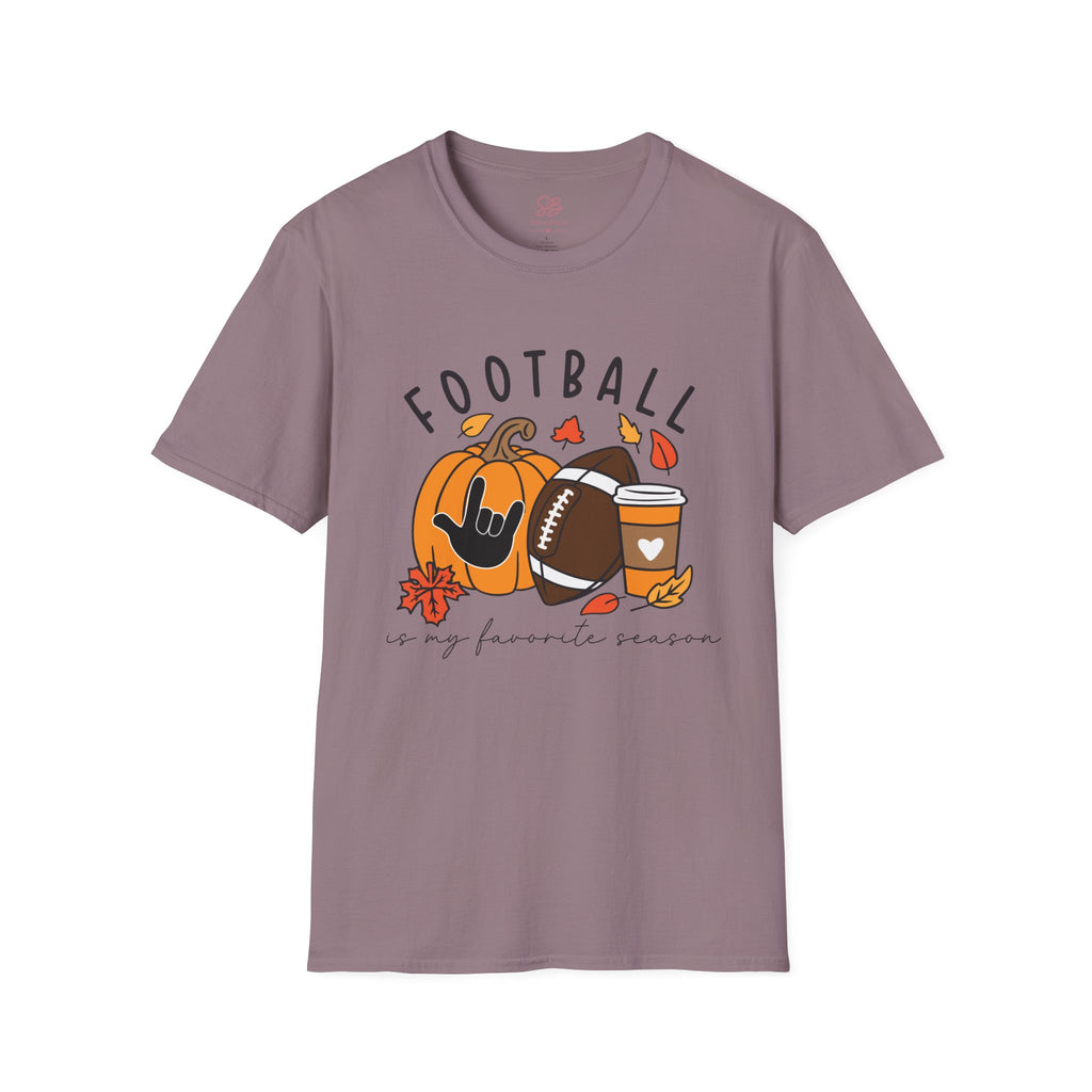 Football Is My Favorite Season  with I love you American Sign Language, ASL- T-Shirt