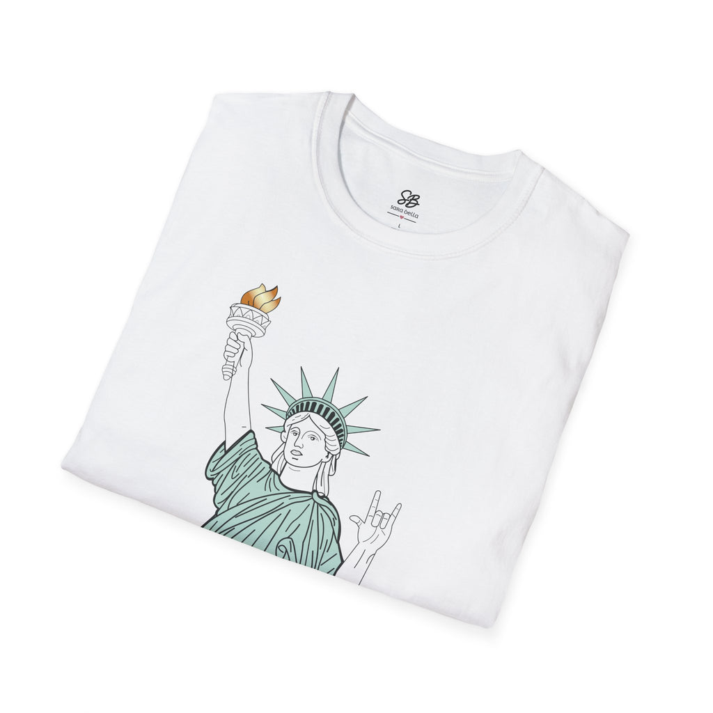Lady Liberty with I love you in America Sign Language Shirt