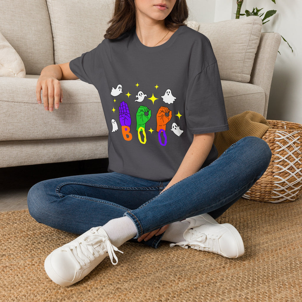 Ghosts "BOO" in ASL - T-Shirt