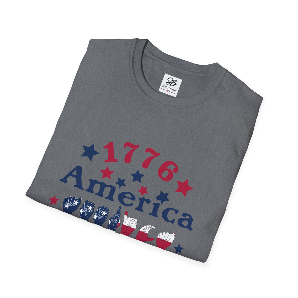 America in fingers-spelled ASL (America Sign Language) Shirt