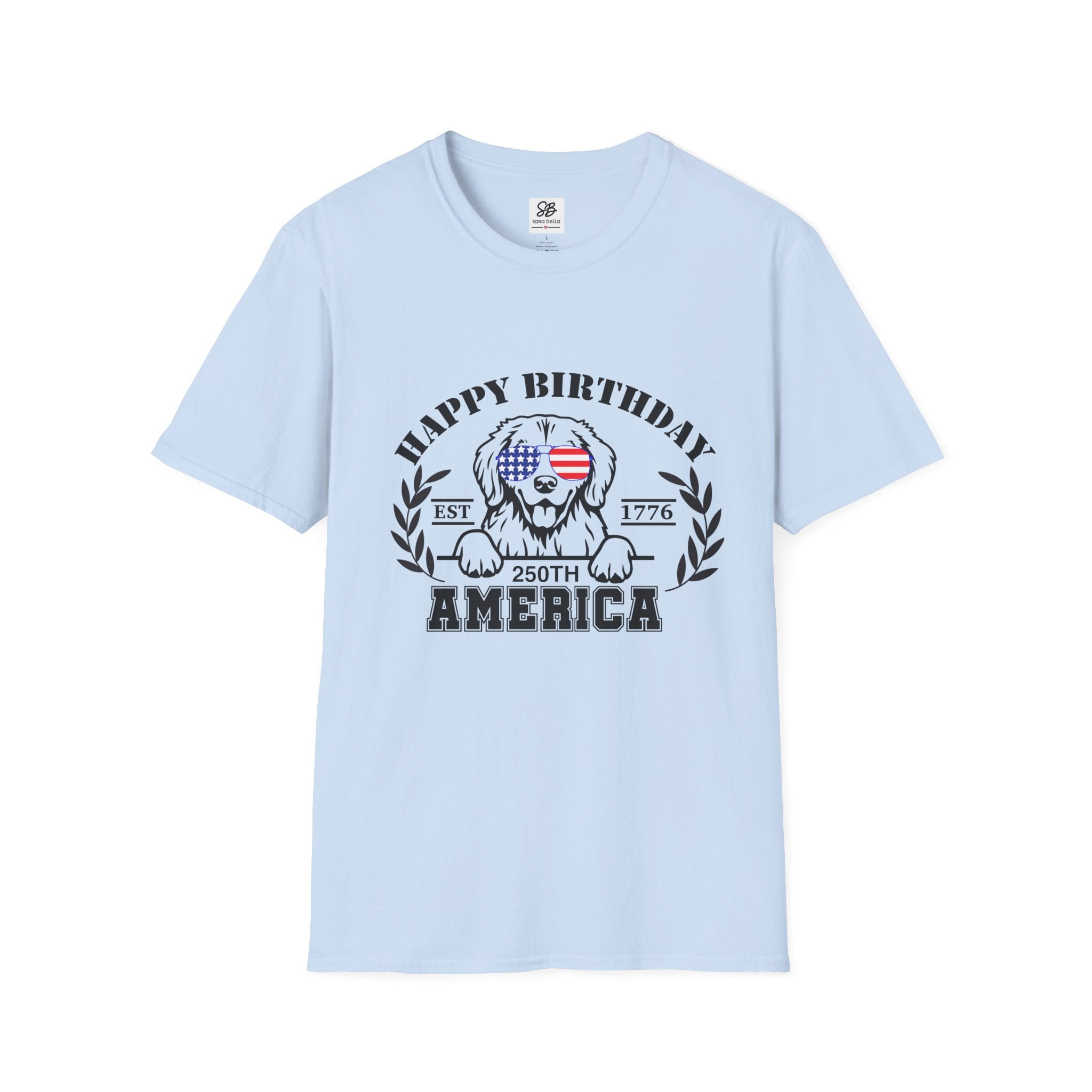 Happy Birthday 250th America with a dog T-Shirt