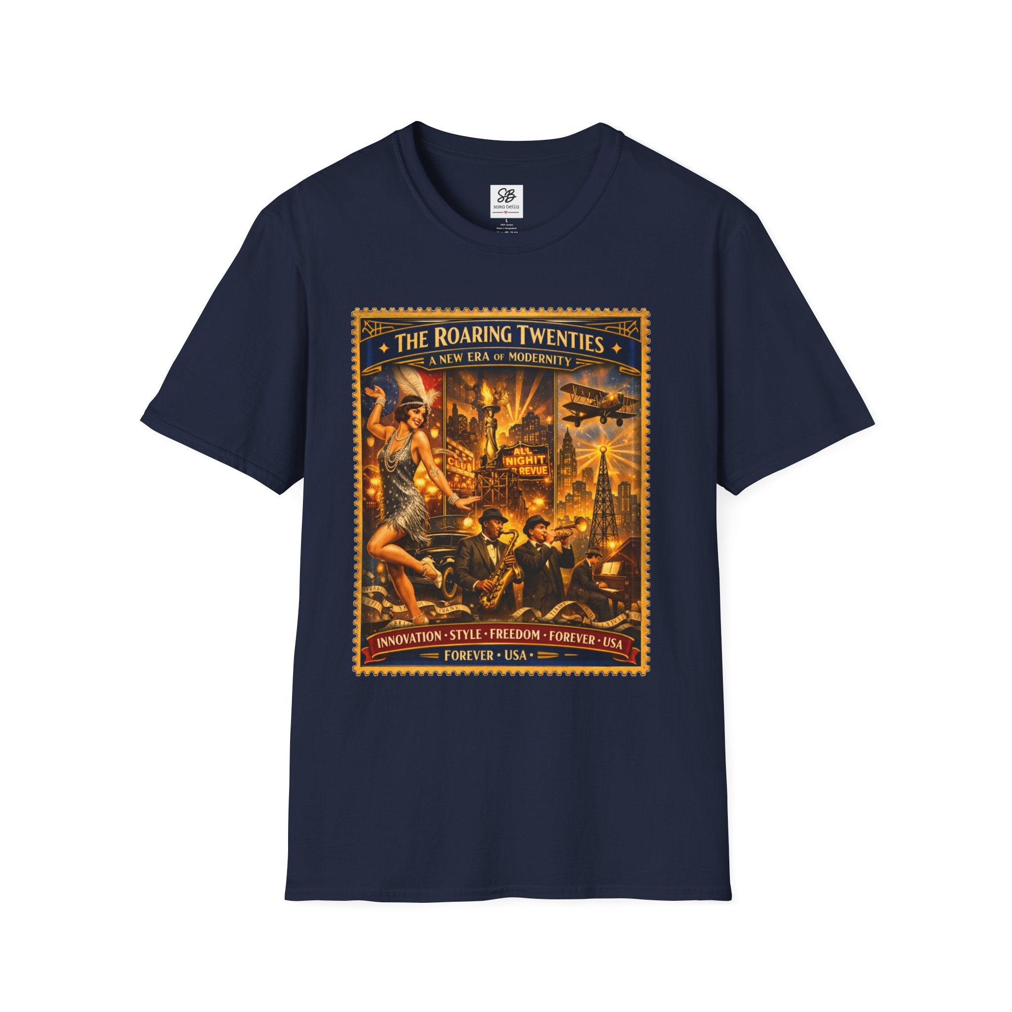 Roaring Twenties Vintage Stamp T-Shirt