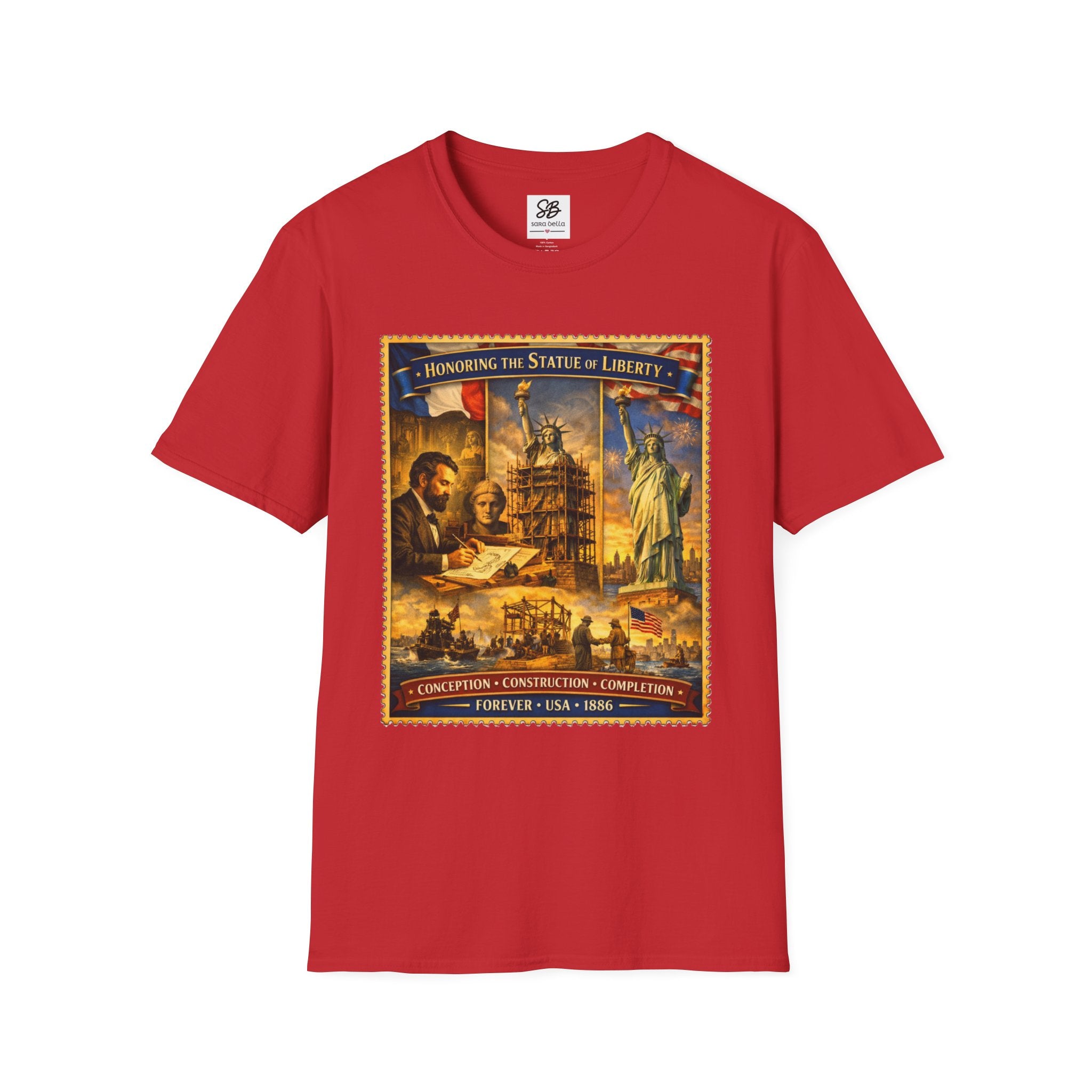 Statue of Liberty Tribute Vintage Stamp T-Shirt
