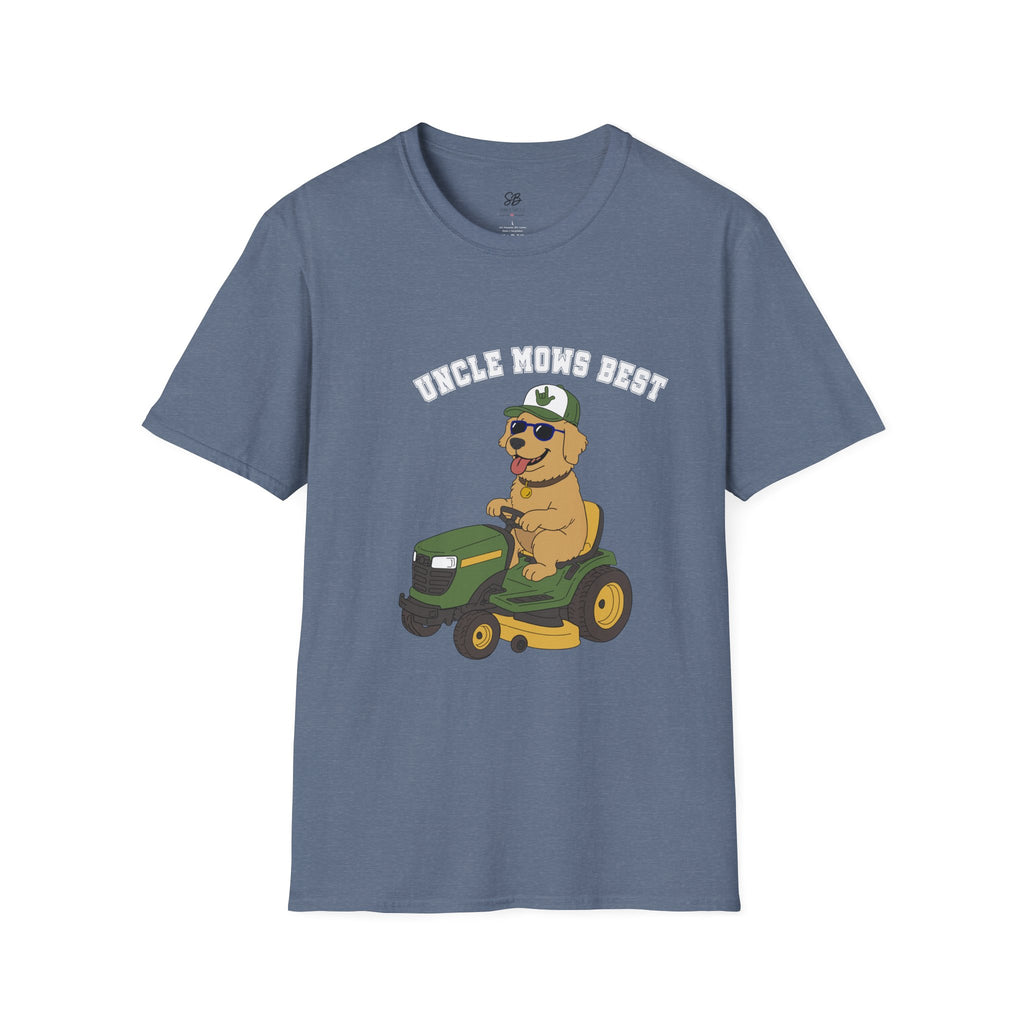 Uncle Mows Best T-Shirt with Golden Retriever
