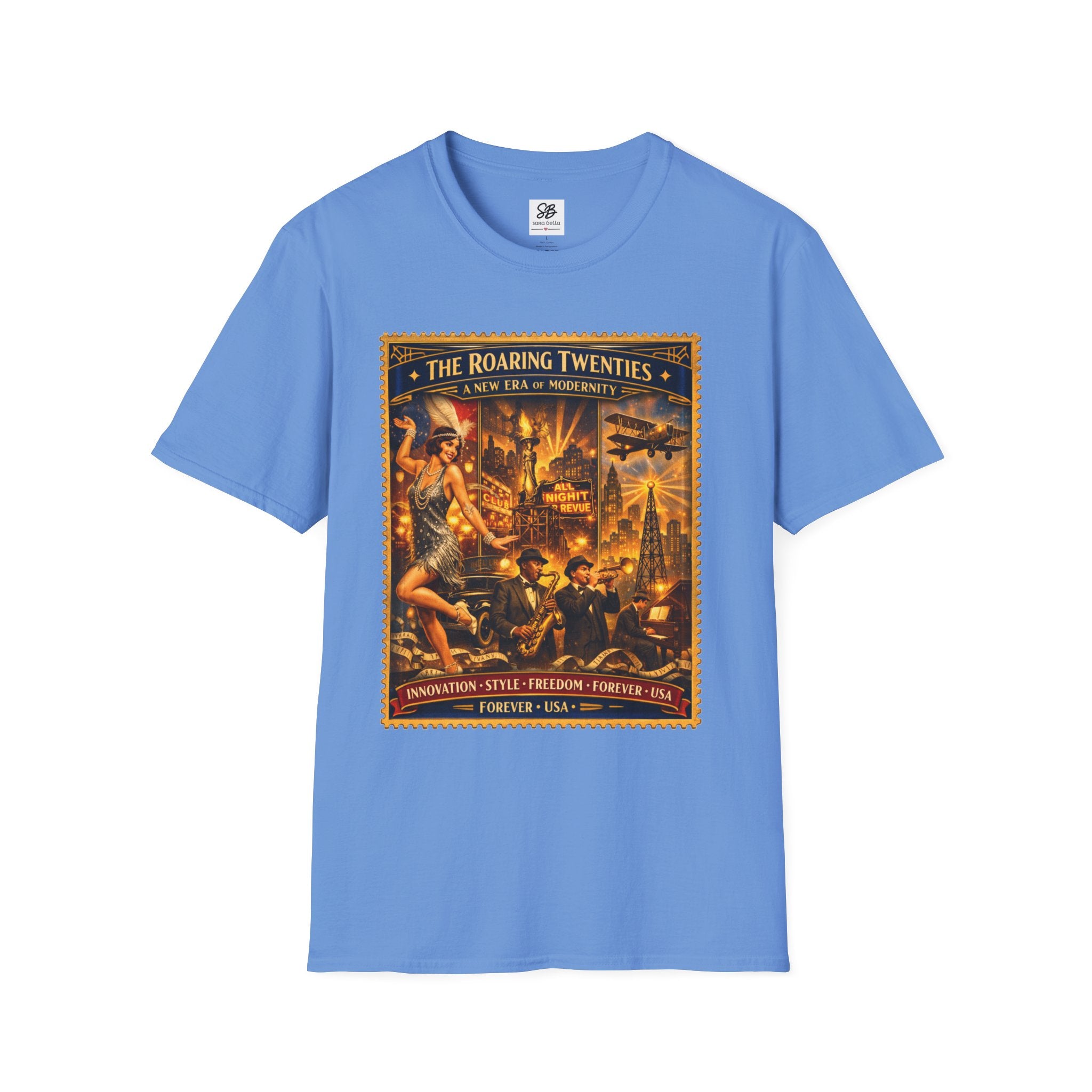 Roaring Twenties Vintage Stamp T-Shirt